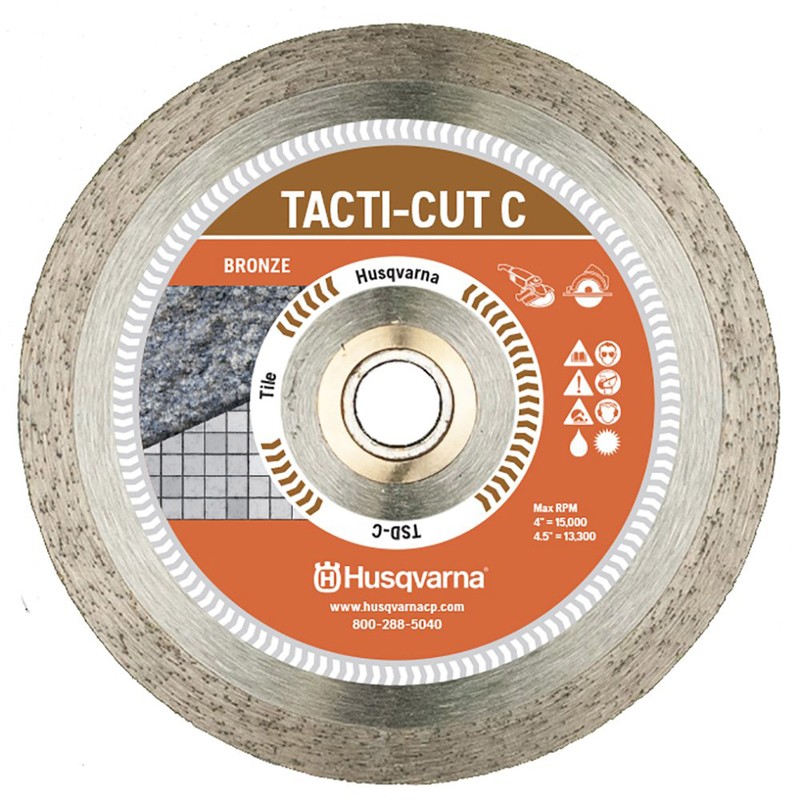 Husqvarna Tacti-Cut Dri Disc 7in. Dia. x 5/8in. Continuous Rim Diamond Saw Blade