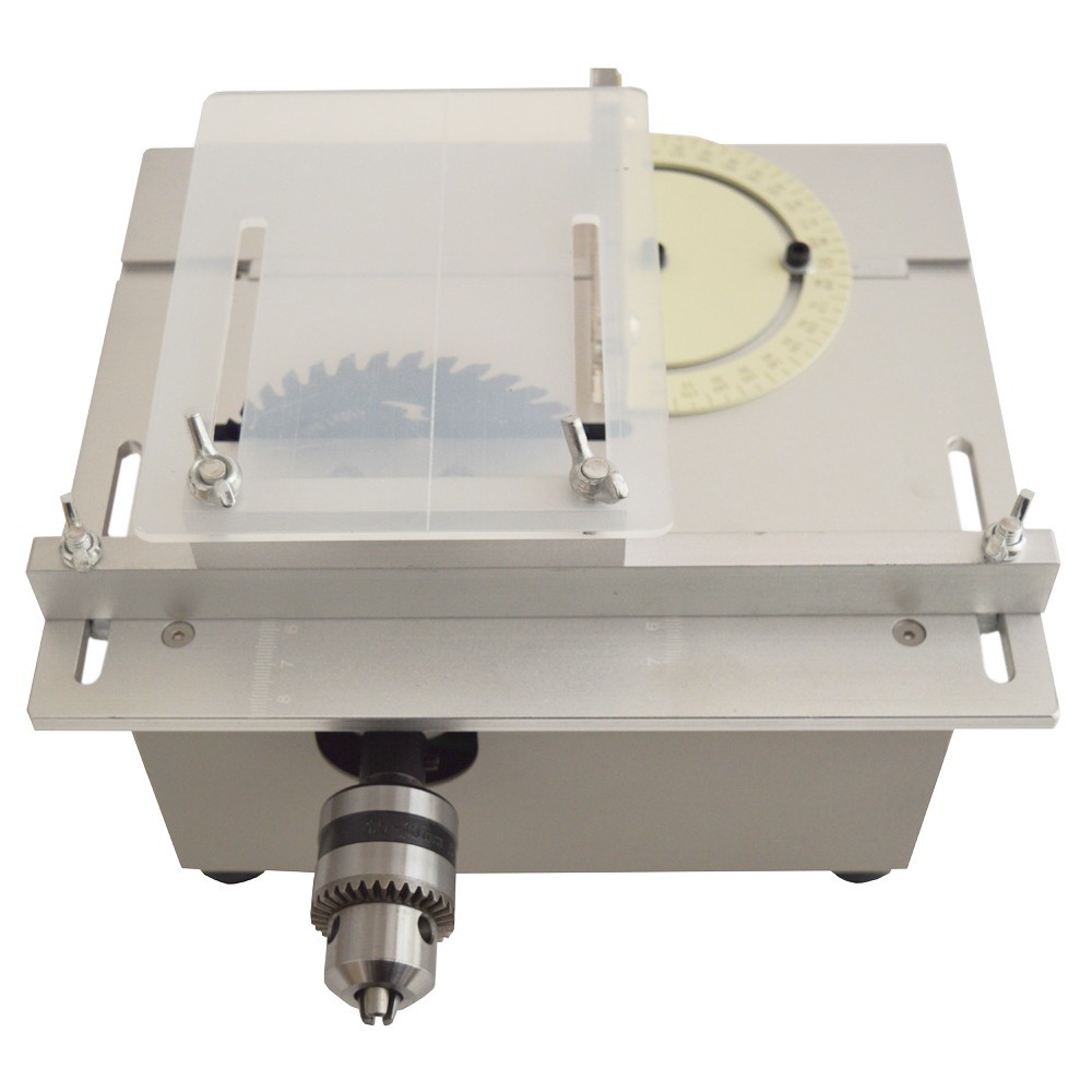 110V Mini Table Saw with 7-Speed Adjustment for Model Making Cutting