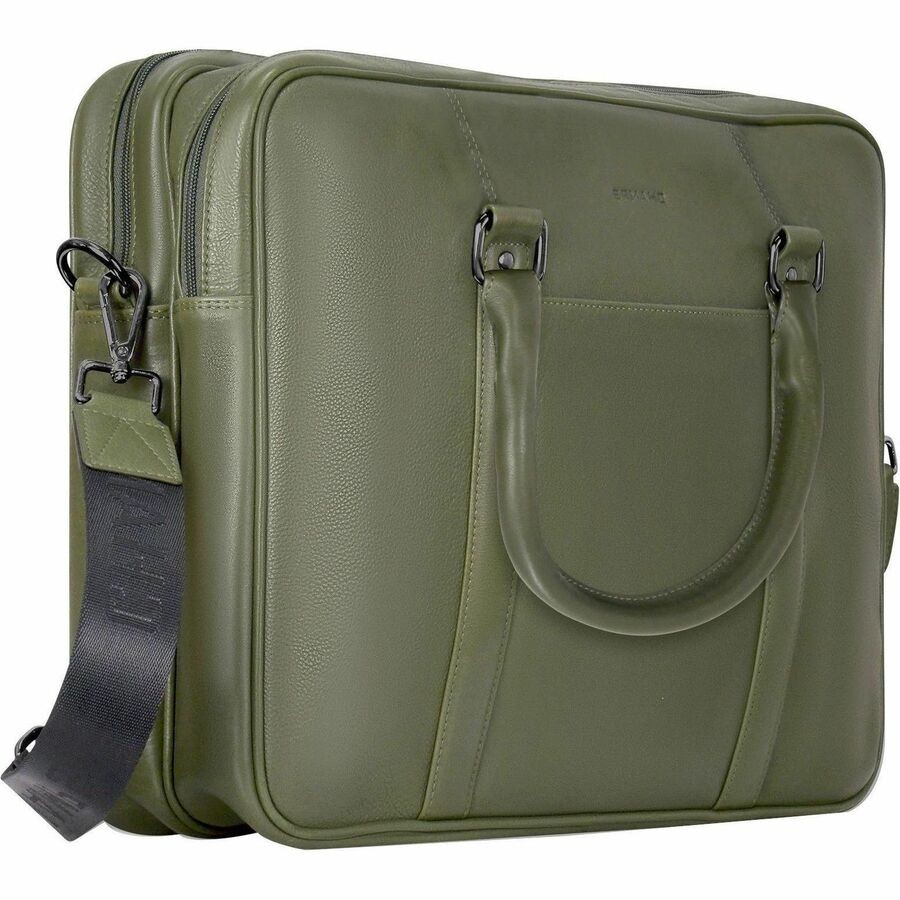 Champs Onyx Khaki Leather Briefcase 11"-15.6" Notebook RFID