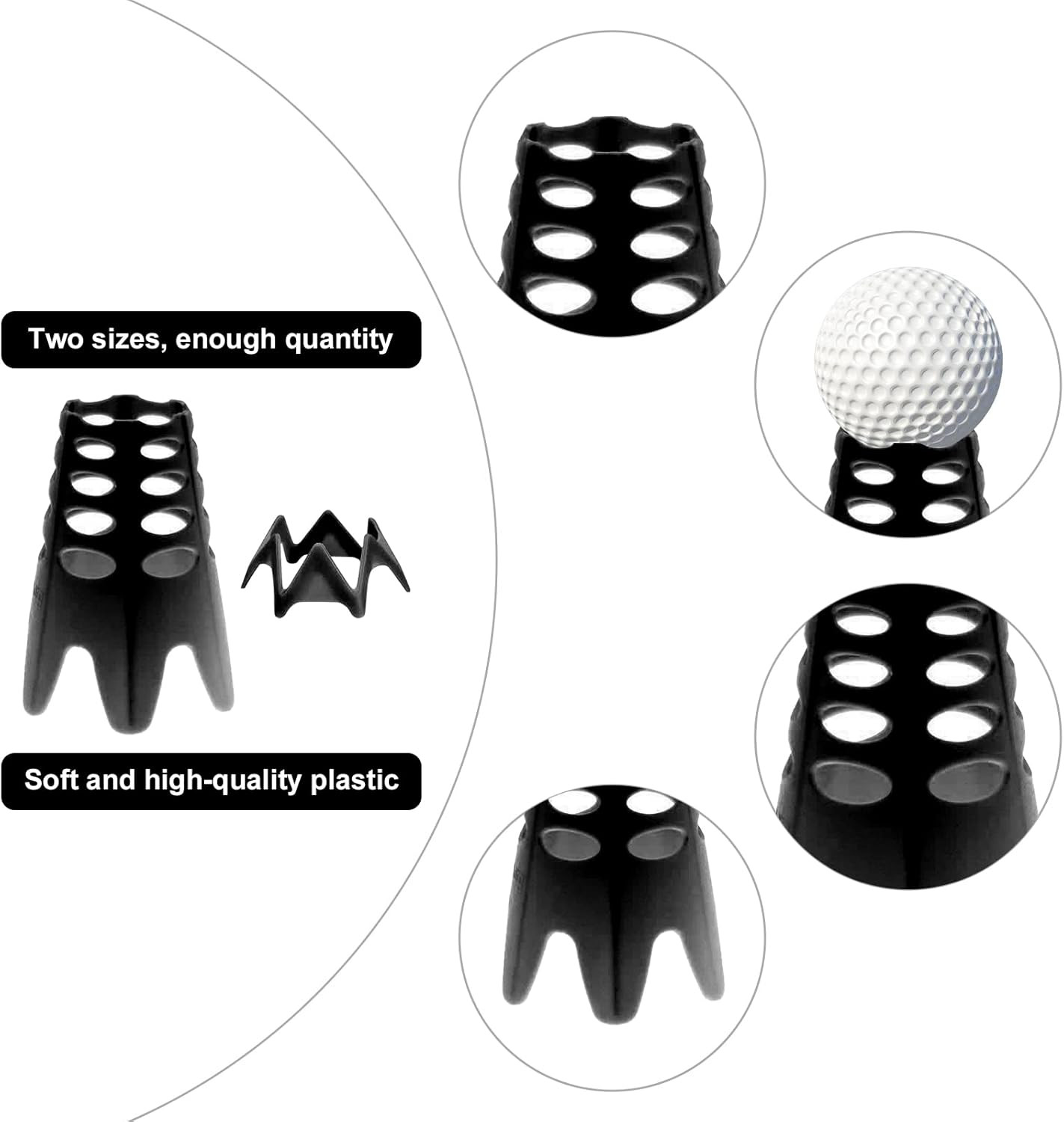 Golf Simulator Tees, Plastic Indoor Golf Mat Tees Practice Turf and Driving Rang