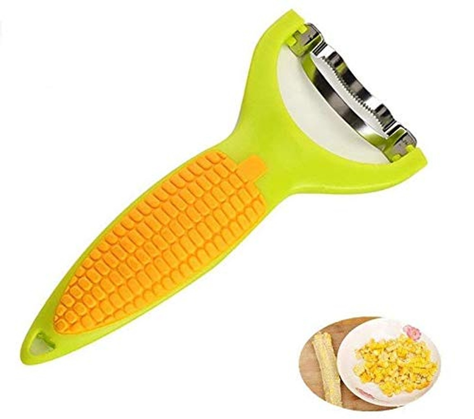 Corn Zipper 6" - Lovely Shape Ergonomic Kitchen Tool Corn Planer Cutter Cob P...