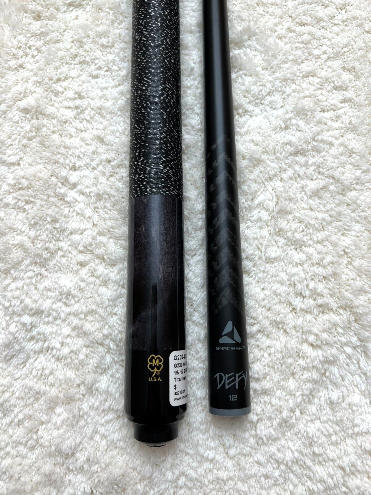McDermott G239 Pool Cue w/ 12mm Defy Carbon Fiber Shaft, FREE HARD CASE