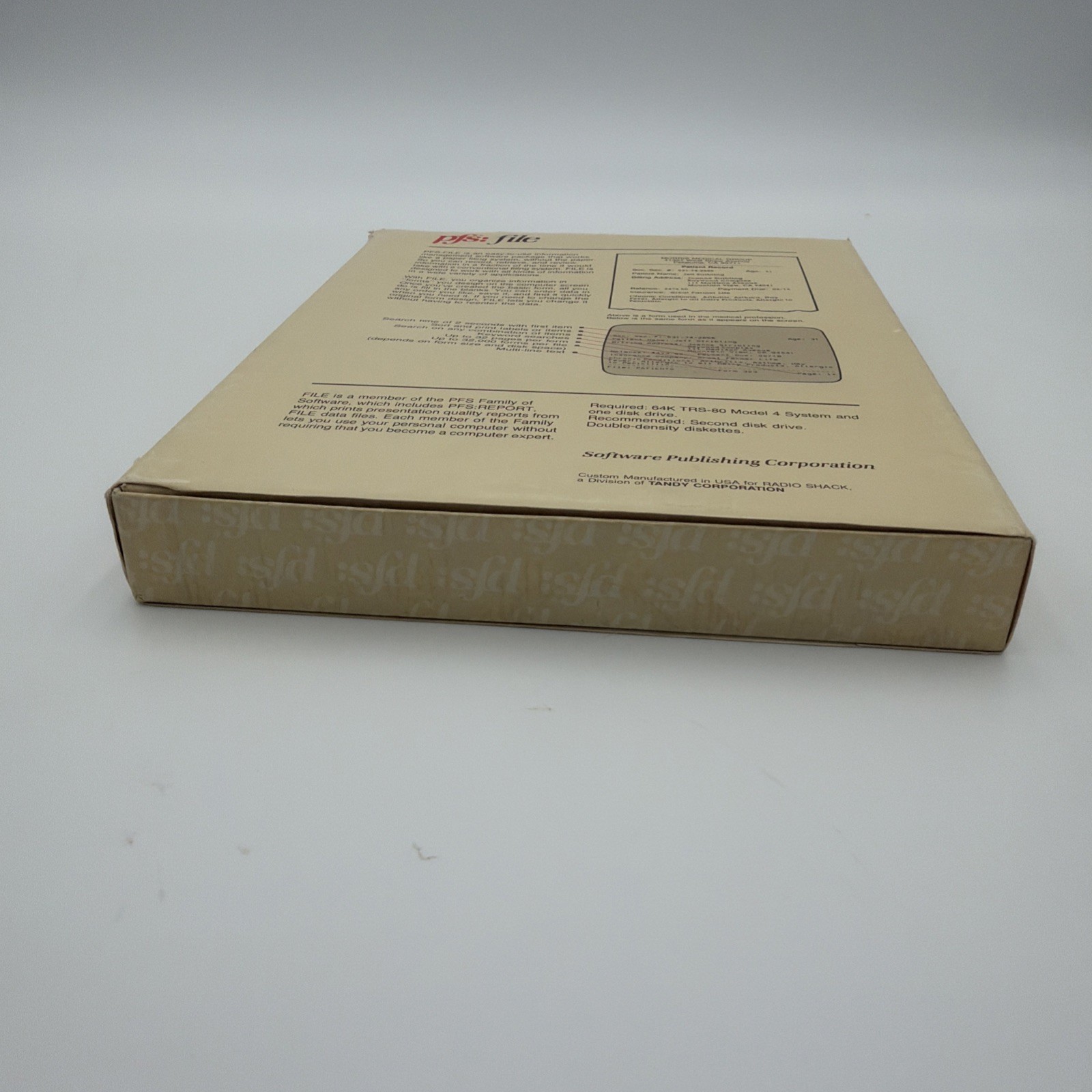pfs:file TRS-80 Model 4 Software Publishing Corp Disk Tested Working Vintage