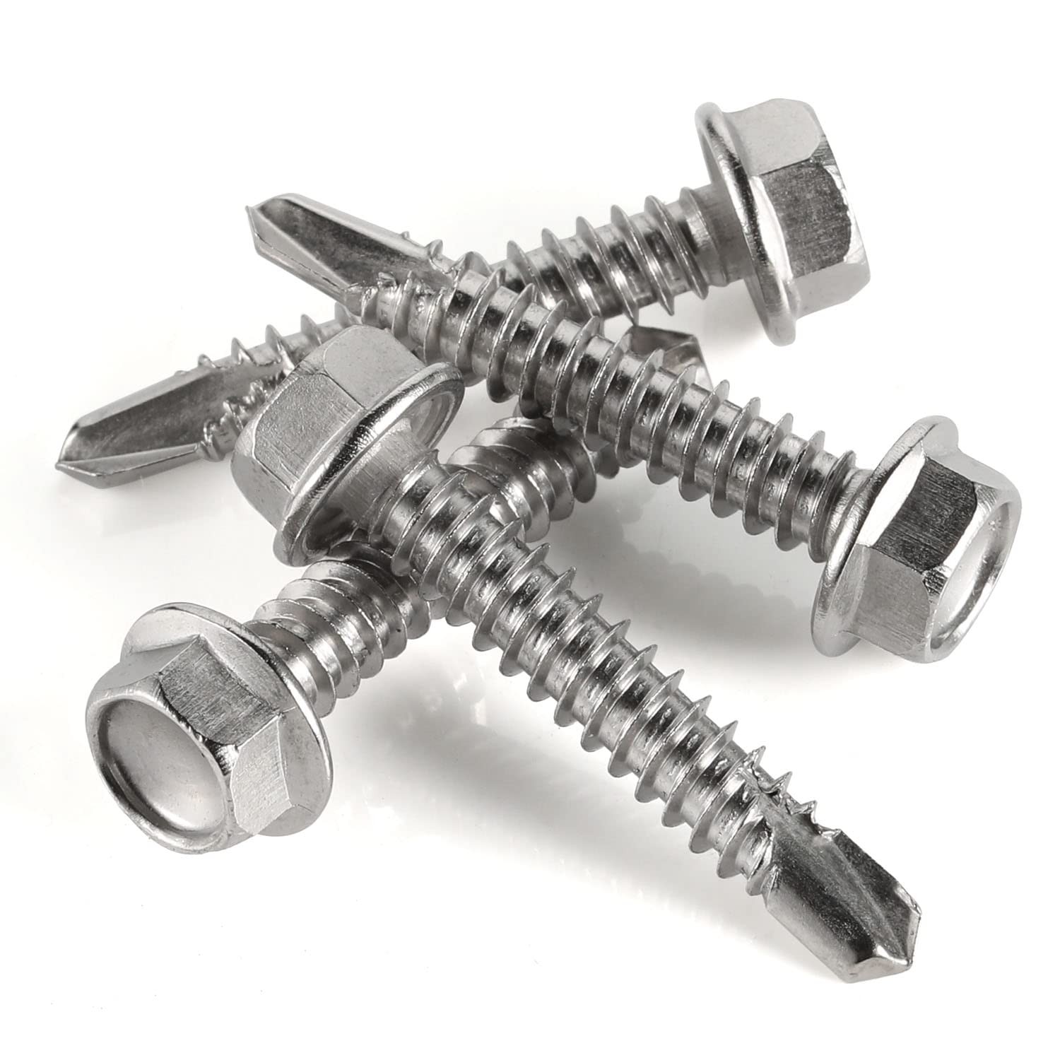 Mellewell #14 x 3/4" Hex Washer Head Self Drilling Screws, x 3/4