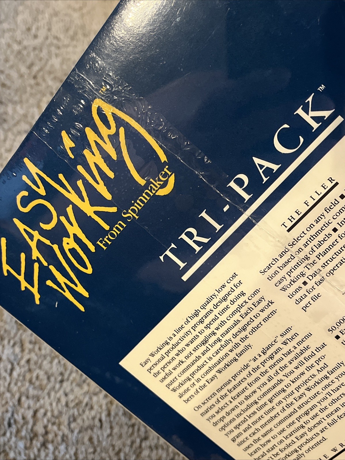 Tri-Pack Easy Working From Spinnaker The Writer The Planner The Filer Software