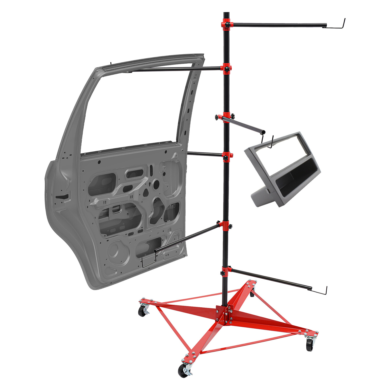 Auto Body Door Fender Center Post Hang Paint Stand Adjustable Panel Tree Holder