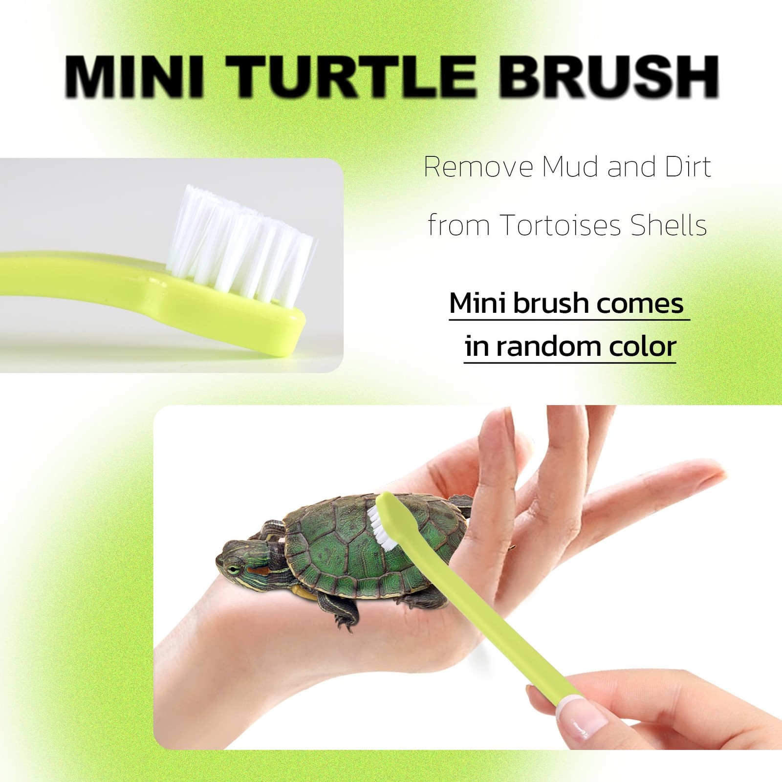 BUYBYLOV Turtle Brush, Turtle Tank Accessories, Turtle Shell Cleaning Brush S...