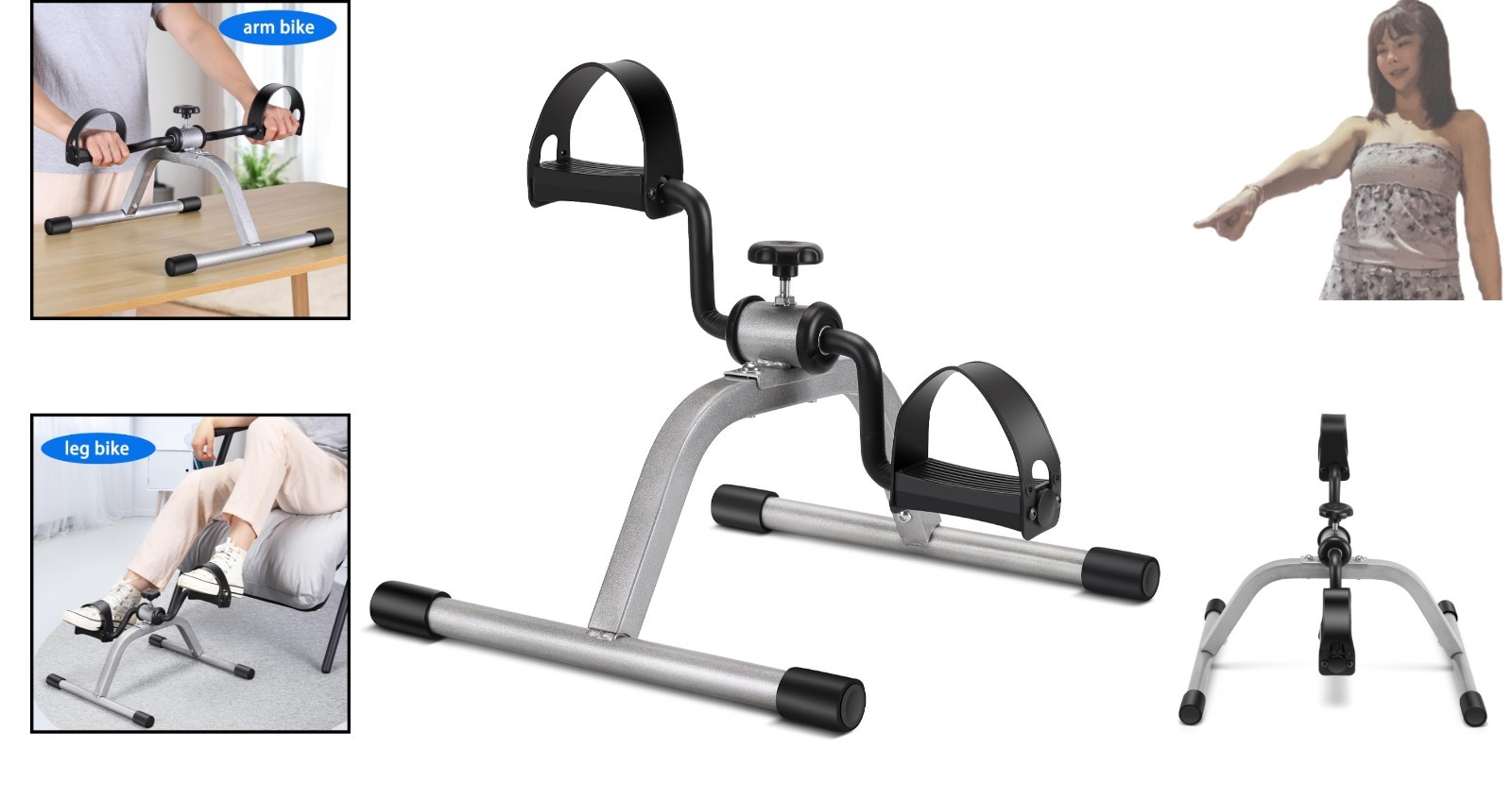 Portable Mini Exercise Bike - Boost Circulation for Legs & Arms, Compact Design