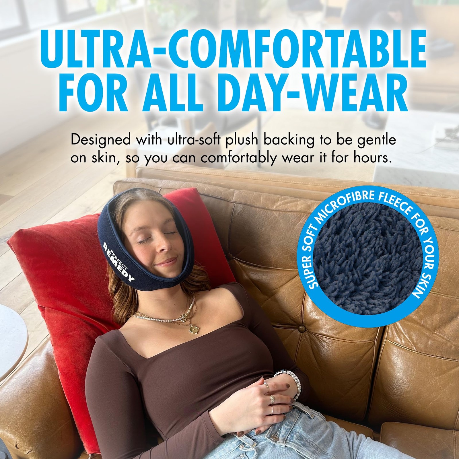 Perfect Remedy Wisdom Teeth Ice Pack Head Wrap - Reusable Cold Regular, Blue