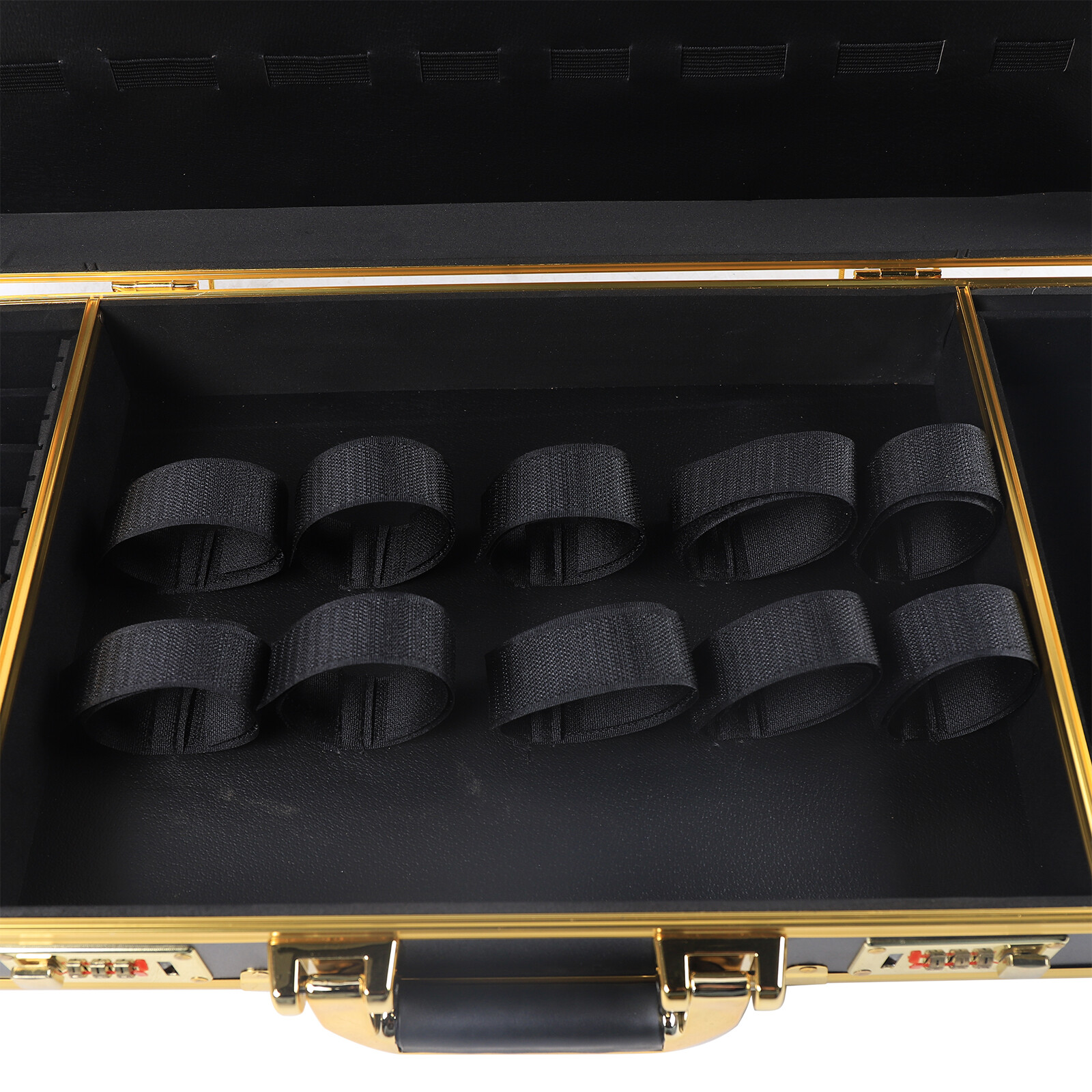 Large Barber Suitcase Carrying Case Clipper Trimmers Tool Storage Organizer Gold