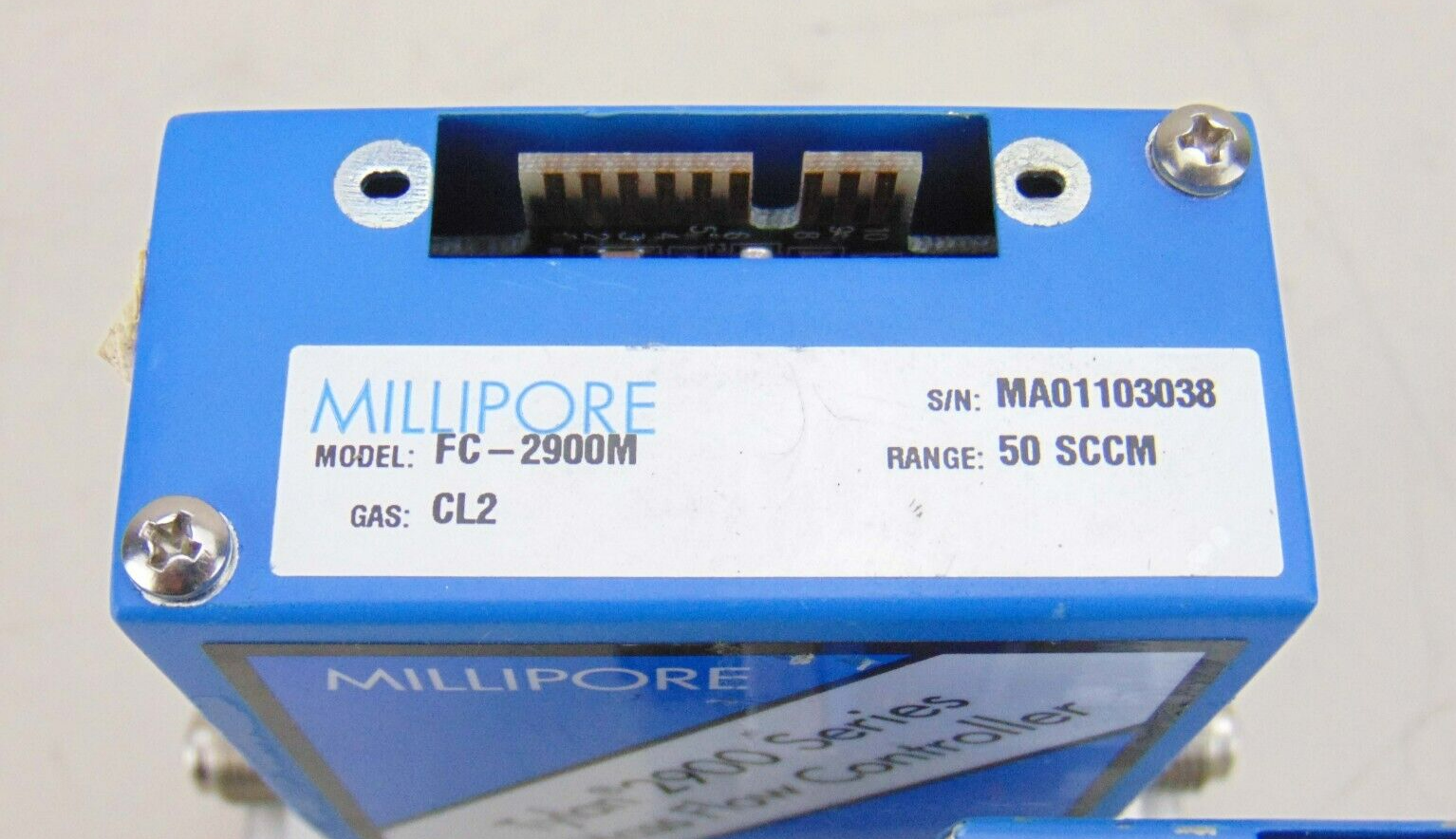 Millipore FC-2900M FC-2900MEP Mass Flow Controller 50cc CL2 200cc He, lot o 2