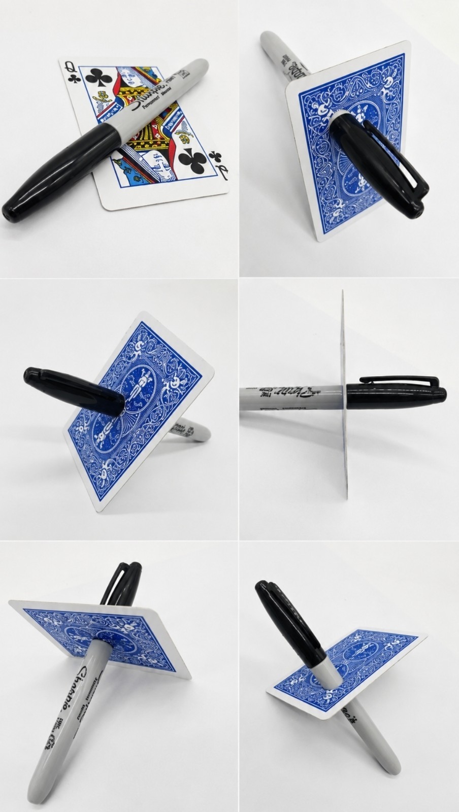 Marker Through Card Trick - Extreme Visual Magic - Easy to Perfom - Blue Edition