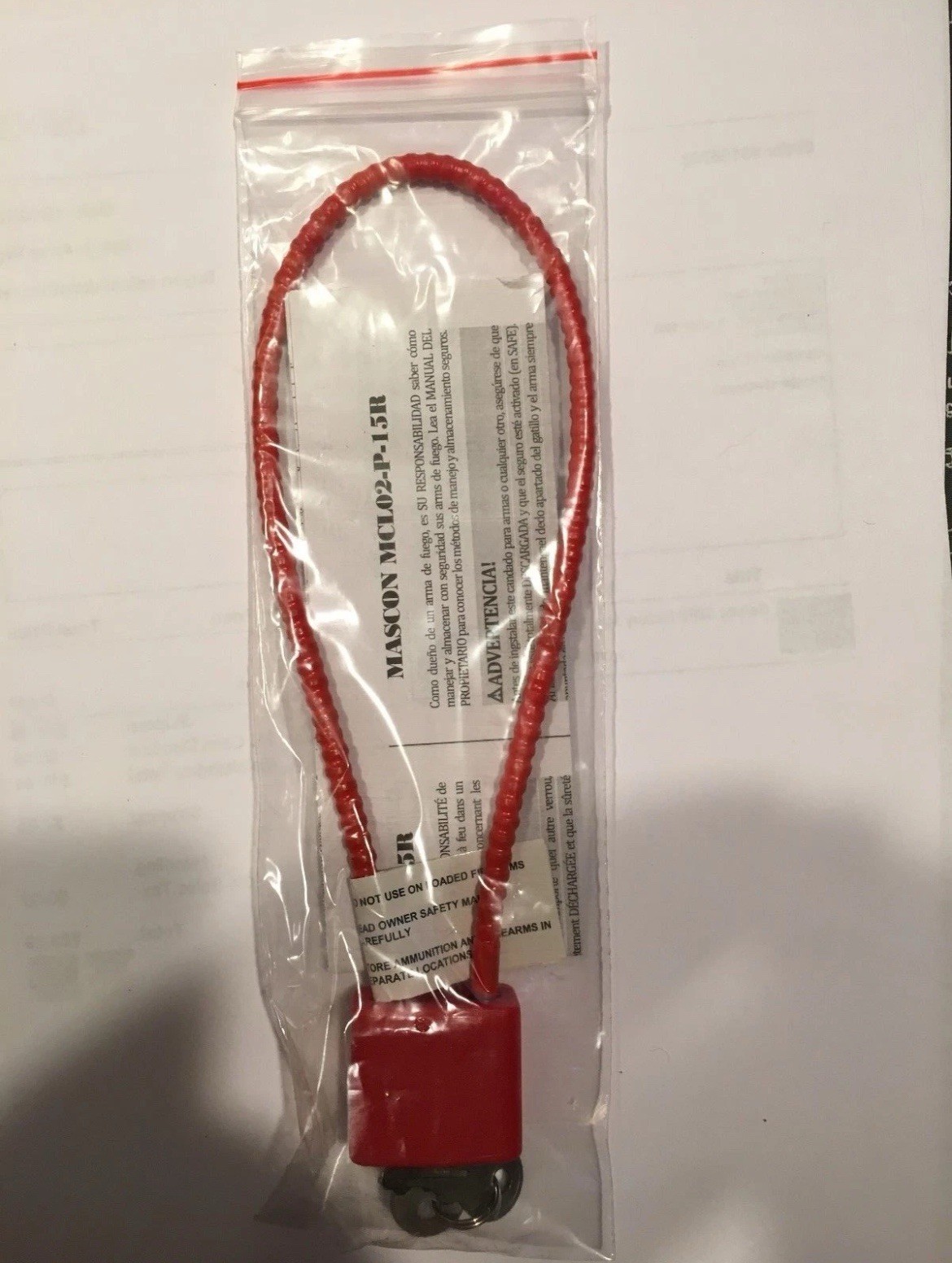 Gun Lock - Multi Model - Red/Orange - Factory OEM - S&W, Glock, Sig, Ruger