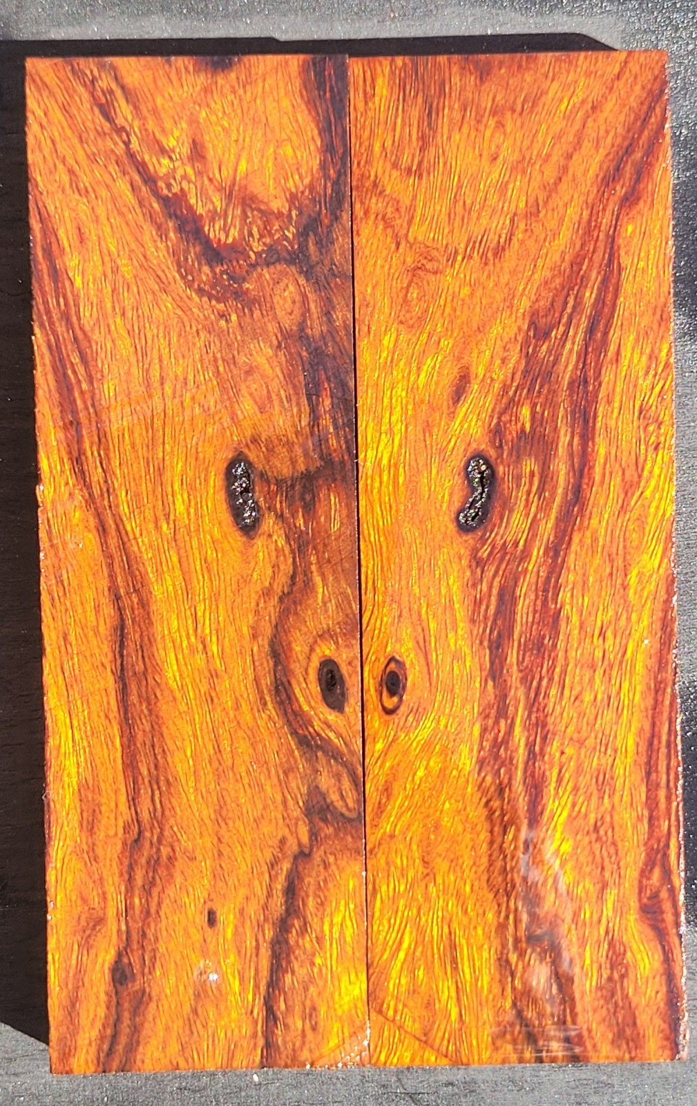 DESERT IRONWOOD FIGURED Knife Scales Blanks ~ 5.11”x 1.61” x .44" each #X17