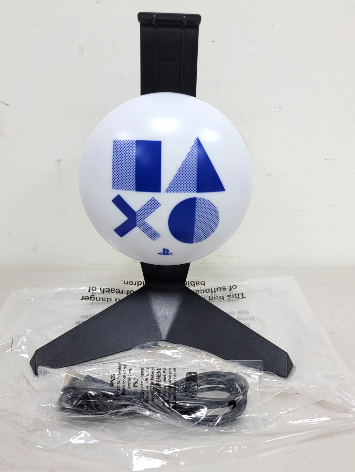 Play Station Paladone Head Light Head Wear Stand w/ 2 Lighting Modes New No Box