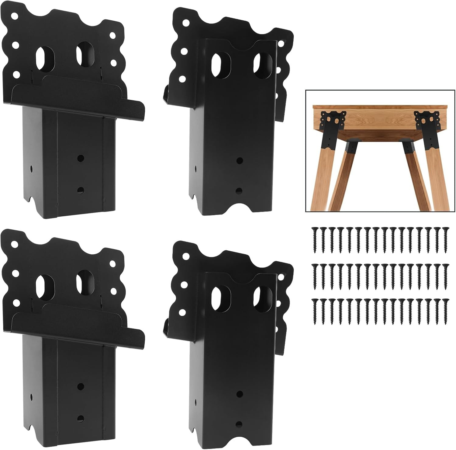 Deer Stand Brackets - 4 Pack for Outdoor Platforms and Hunting Blinds