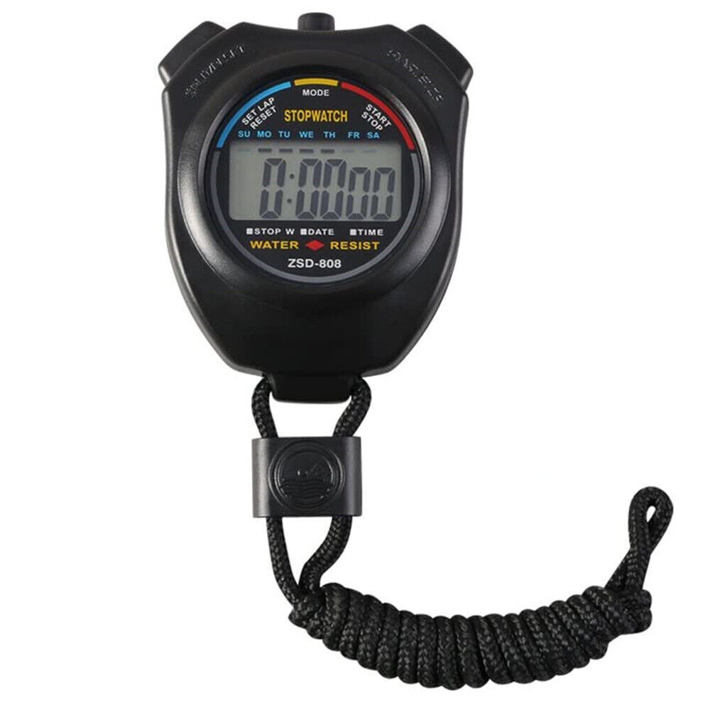 1/2/5Pcs Digital Stopwatch Timer Handheld Chronograph Stop Watch Sports Timer