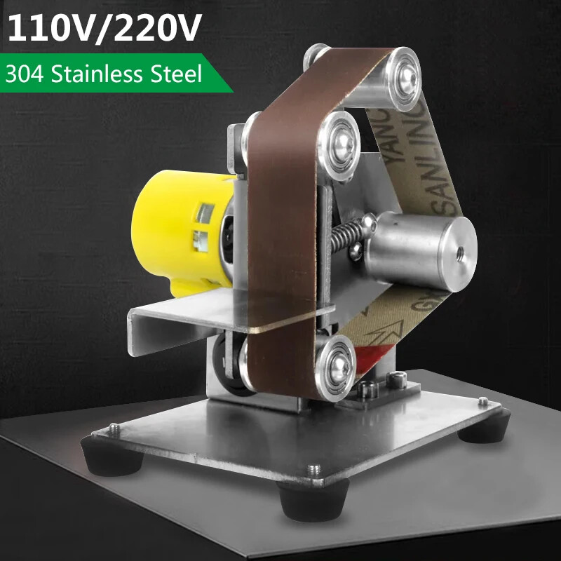 110V/220V Mini Belt Grinding Sharpening Machine Sanding Grinding Electric Sander