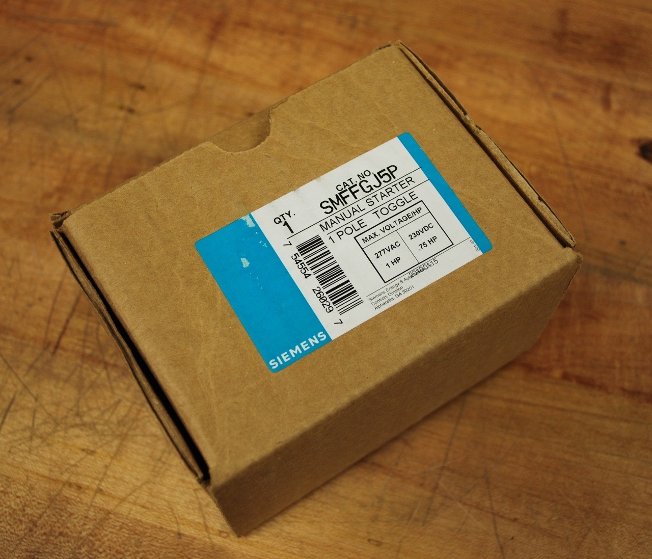 Siemens SMFFGJ5P Manual Starter 1-Pole Toggle - New in Box - NEW