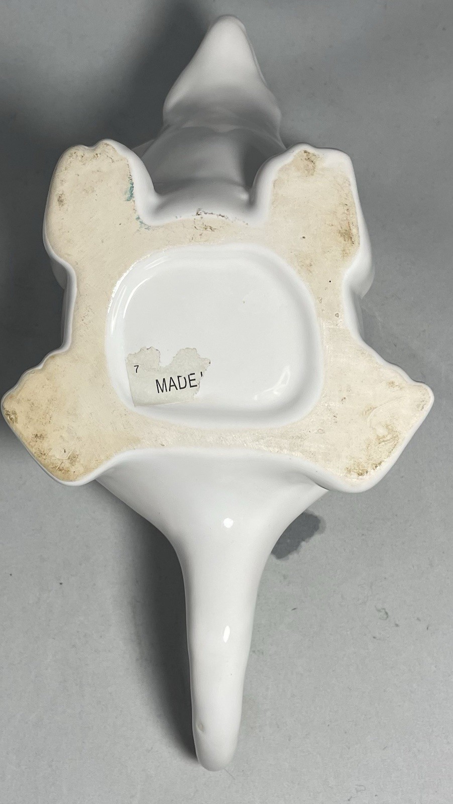 Triceratops White Ceramic Planter Vase 8.25" Dinosaur