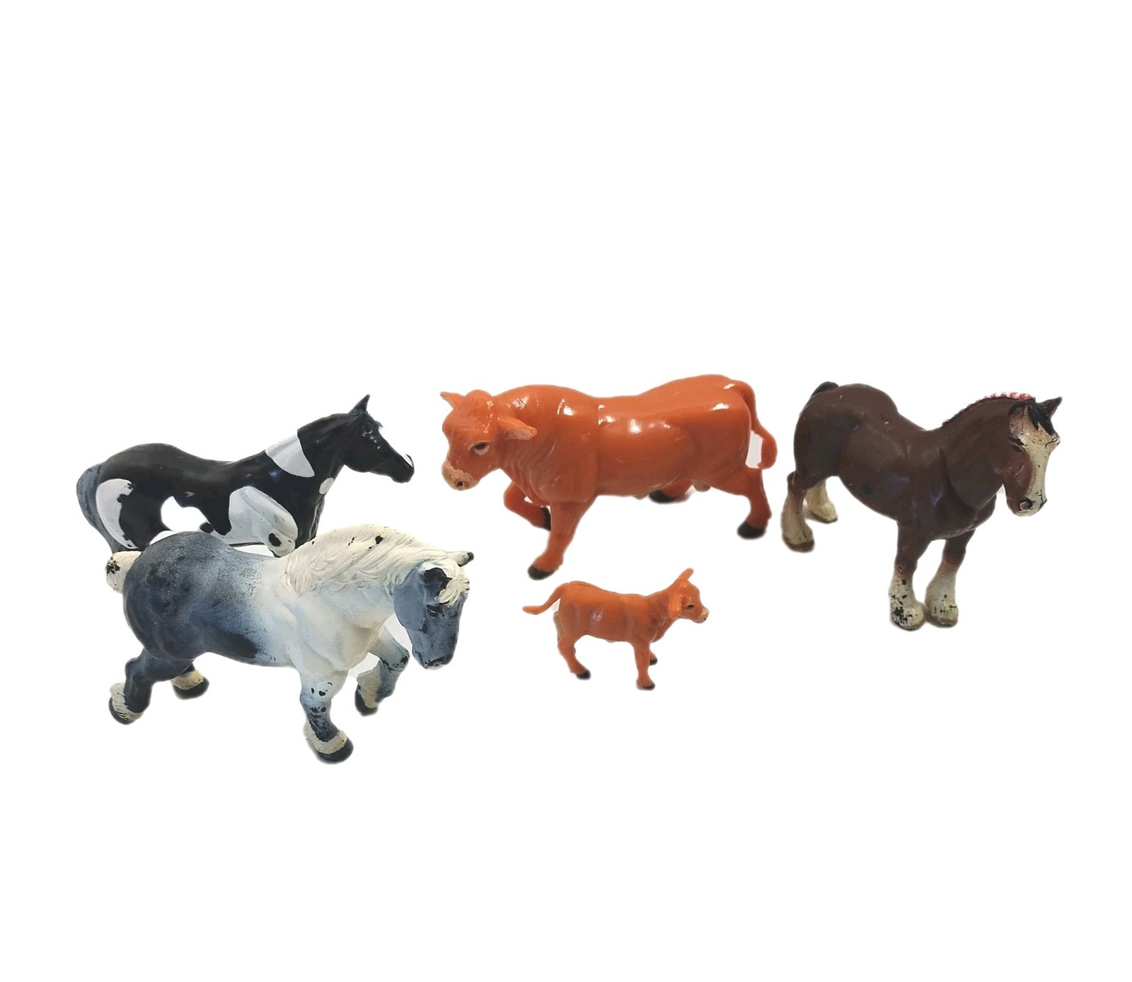 ERTL Farm Country  - 5 Assorted Farm Animals Horse Horses Cow Calf