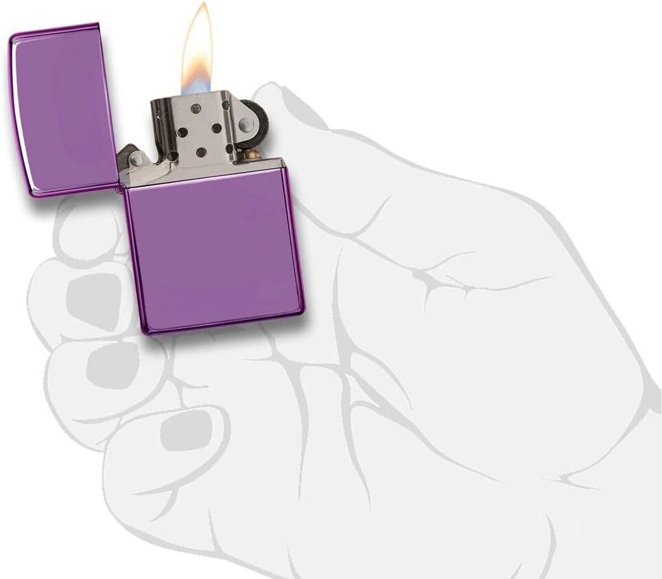 Zippo Lighter- Personalized Engrave Unique Colored Purple #24747