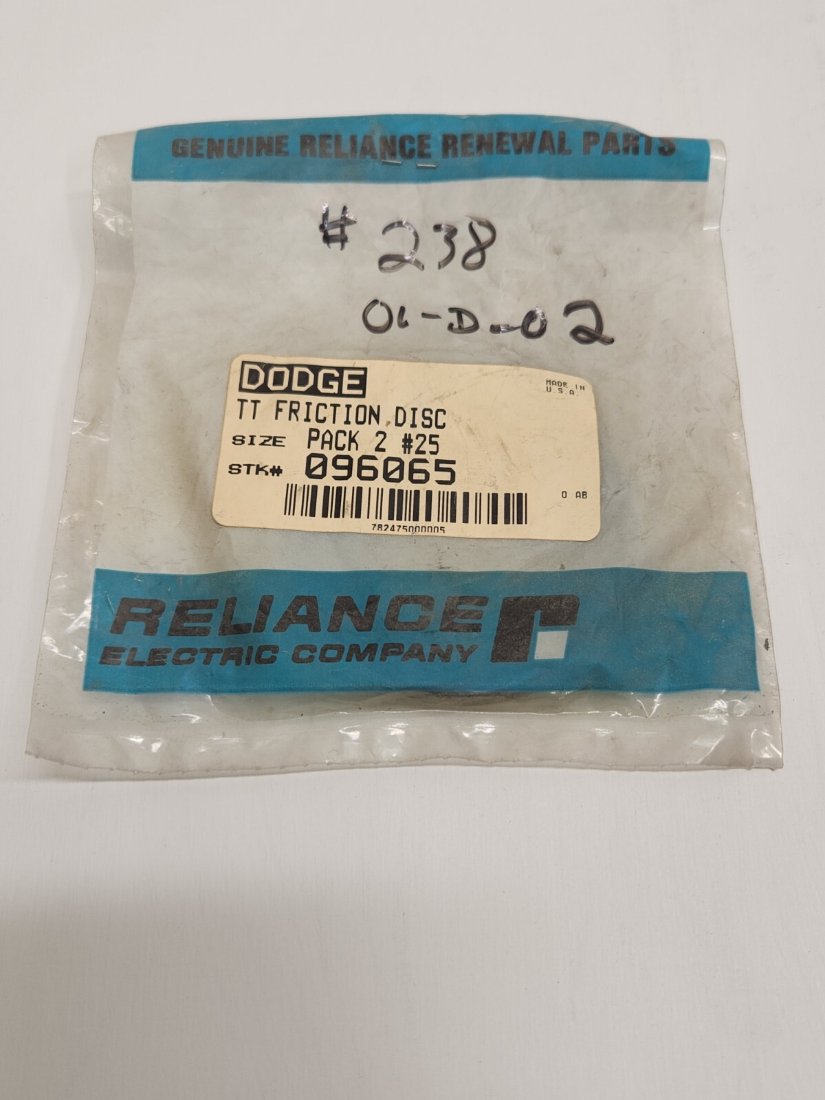 NEW OLD STOCK! DODGE 2-PACK TT FRICTION DISKS 096065