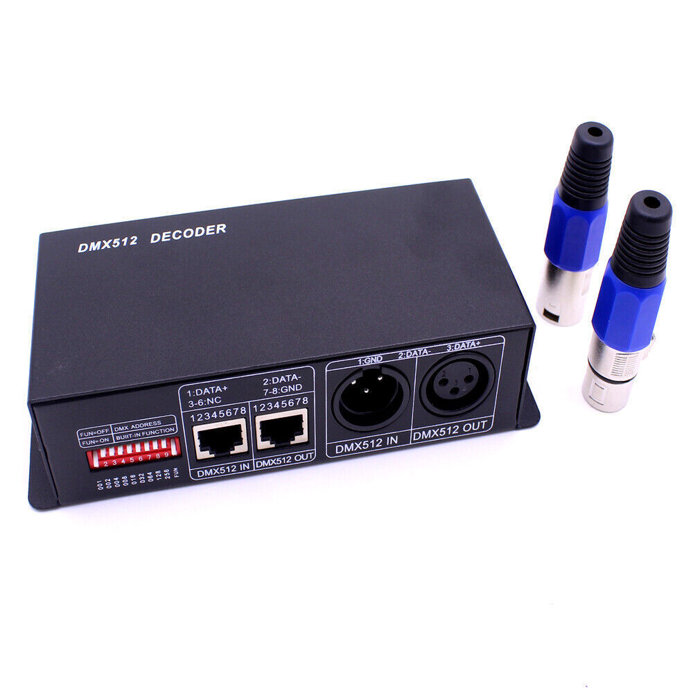 4CH DMX 512 Decoder Led strip Digital Controller RGBW 4 Channel Dimmer DC12V-24V