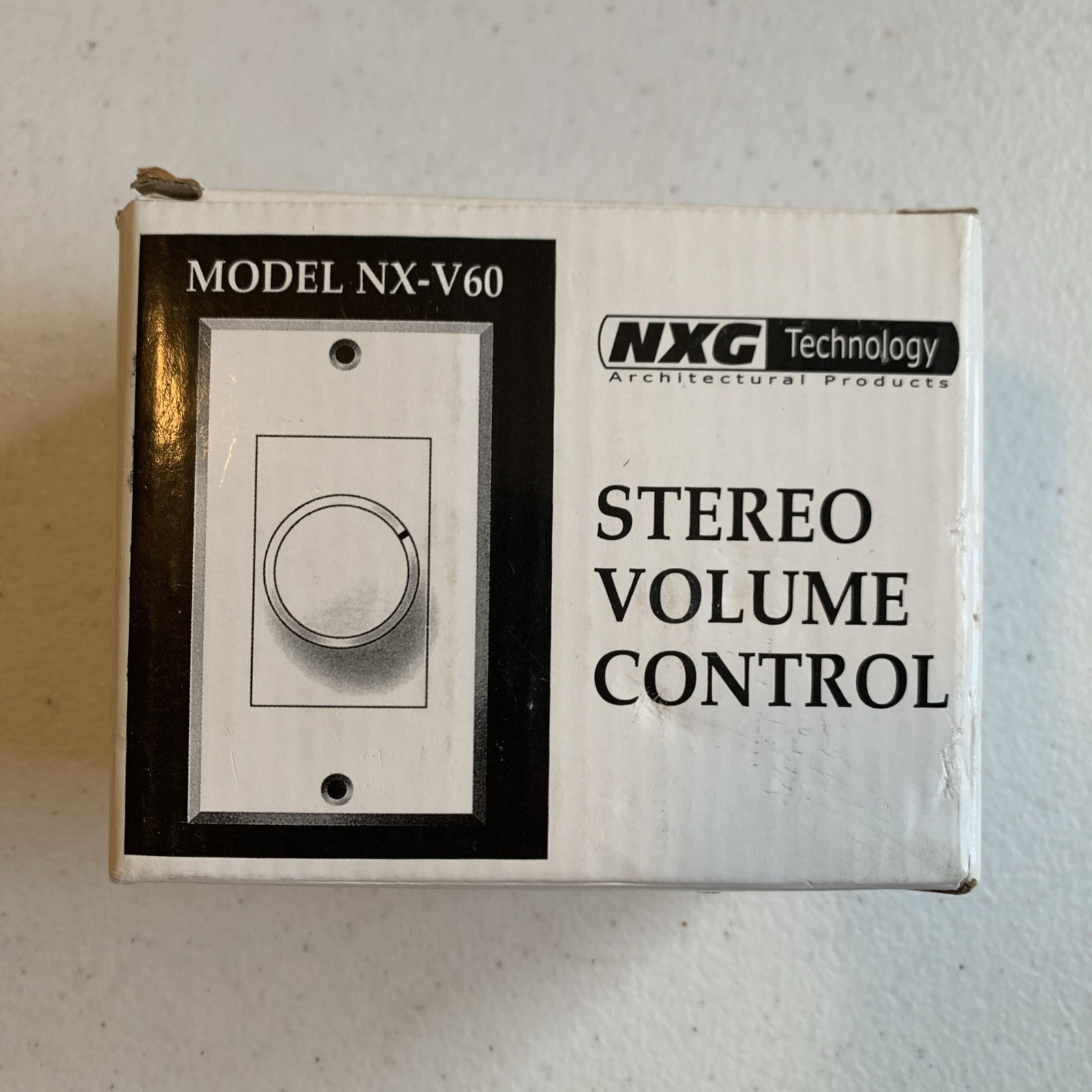 New NXG NX-V60 Stereo Volume Control 60w 10 Step White W/ Wall Plate