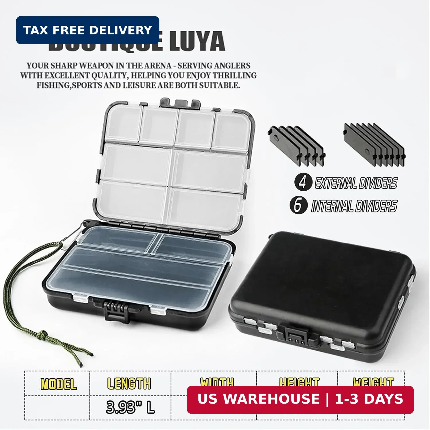 5 Pack Mini Plastic Tackle Boxes for Small Tackle Box Organizer, Ideal for Fishi