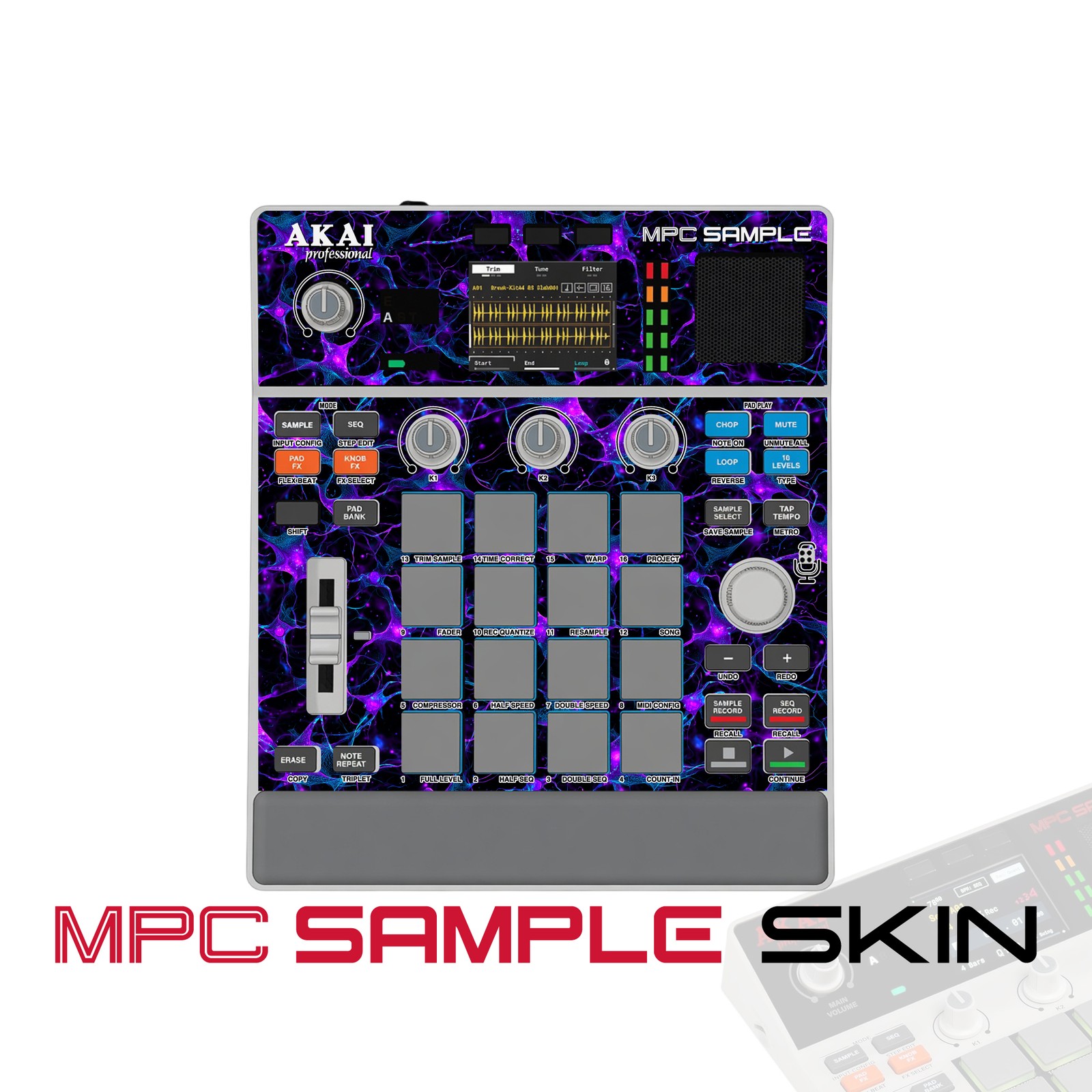 Akai MPC Sample Skin / Purple Neural Pulse