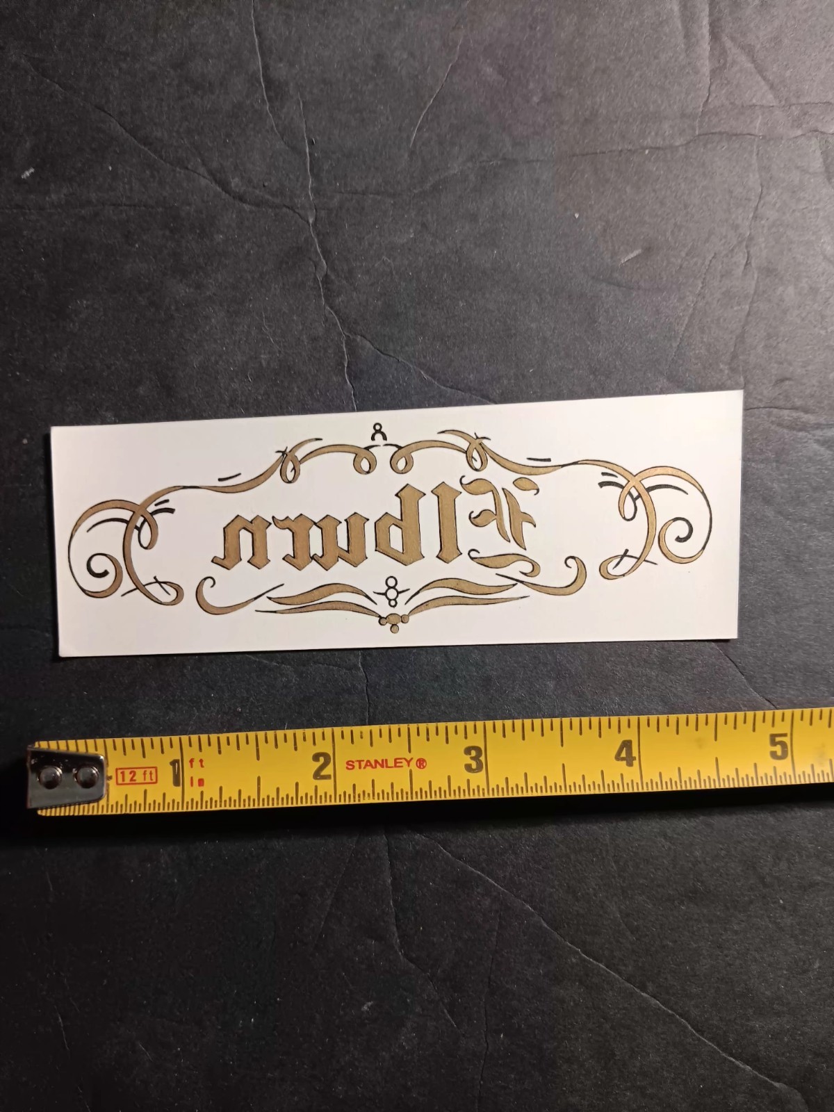 ELBURN  -  Piano Fallboard Decal  / Sticker