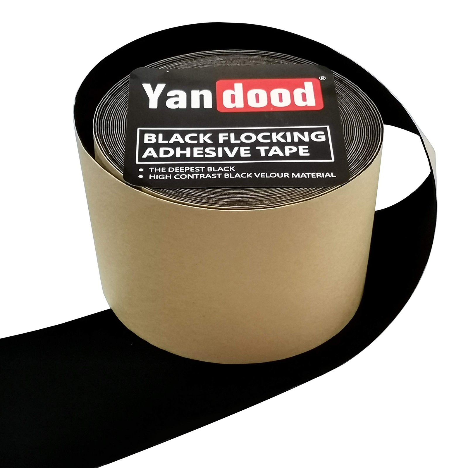 Black Flocking Adhesive Felt Tape Border Projector Screen Frame 3in x 30ft
