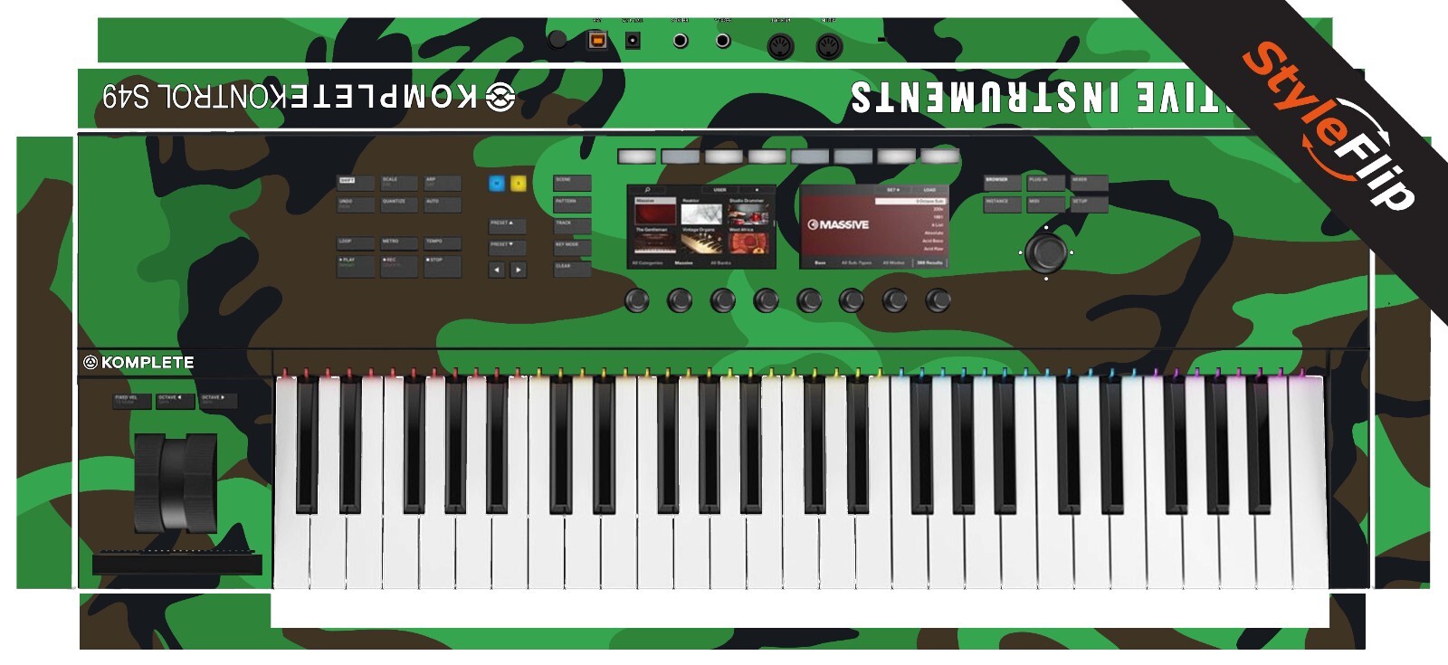 Native Instruments KK S49 MK2 | Green Camo | Protective Decal | StyleFlip Skins