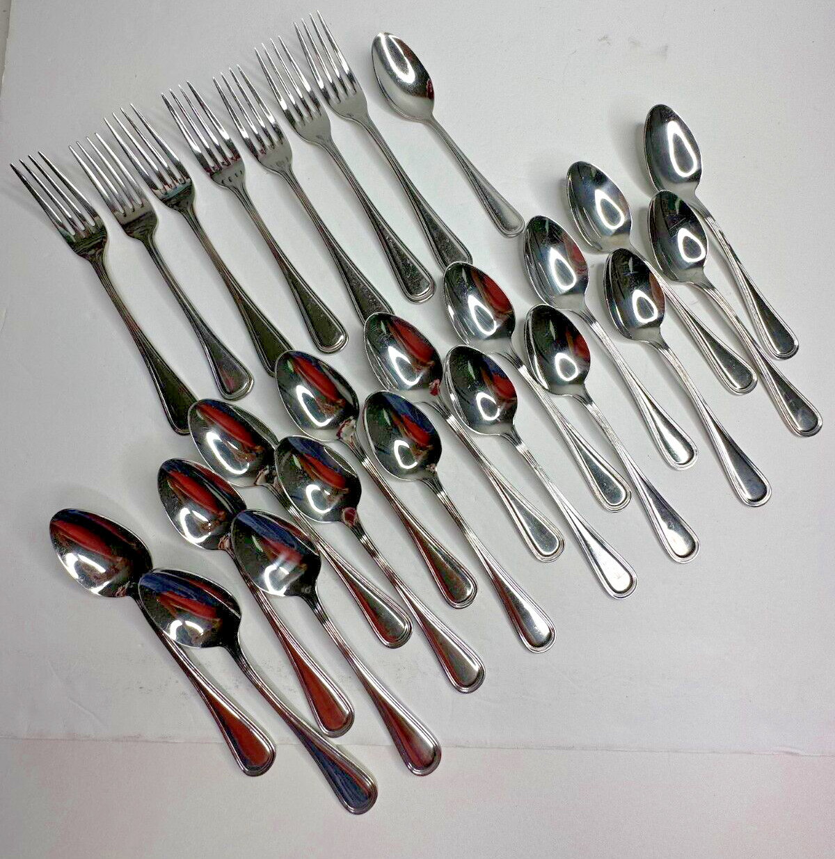 Winco Shangri-La Glossy Stainless Flatware Replacement 25 Pc fork Spoon Knife
