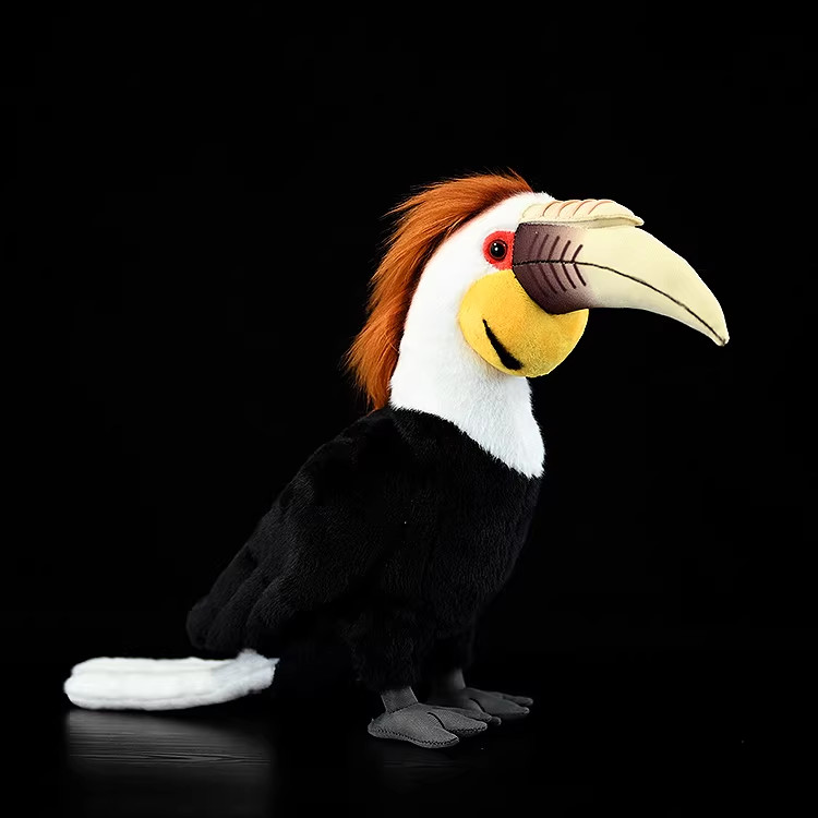 Wrinkled Hornbill Bird 12 inch Stuffed Animal Plush Toys Toddler Doll Kids Gifts