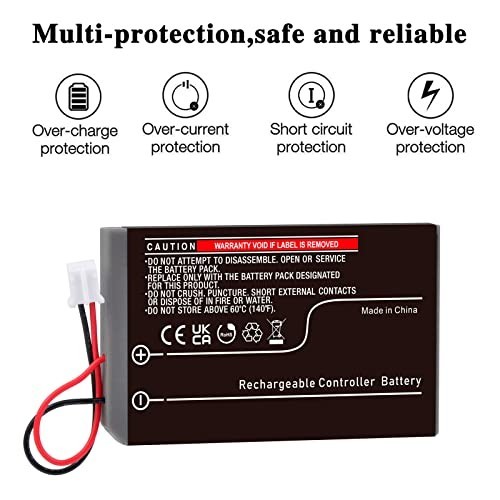 3 Pack 1800mAh Battery Replacement for PS3 DualShock 3 Wireless Controller