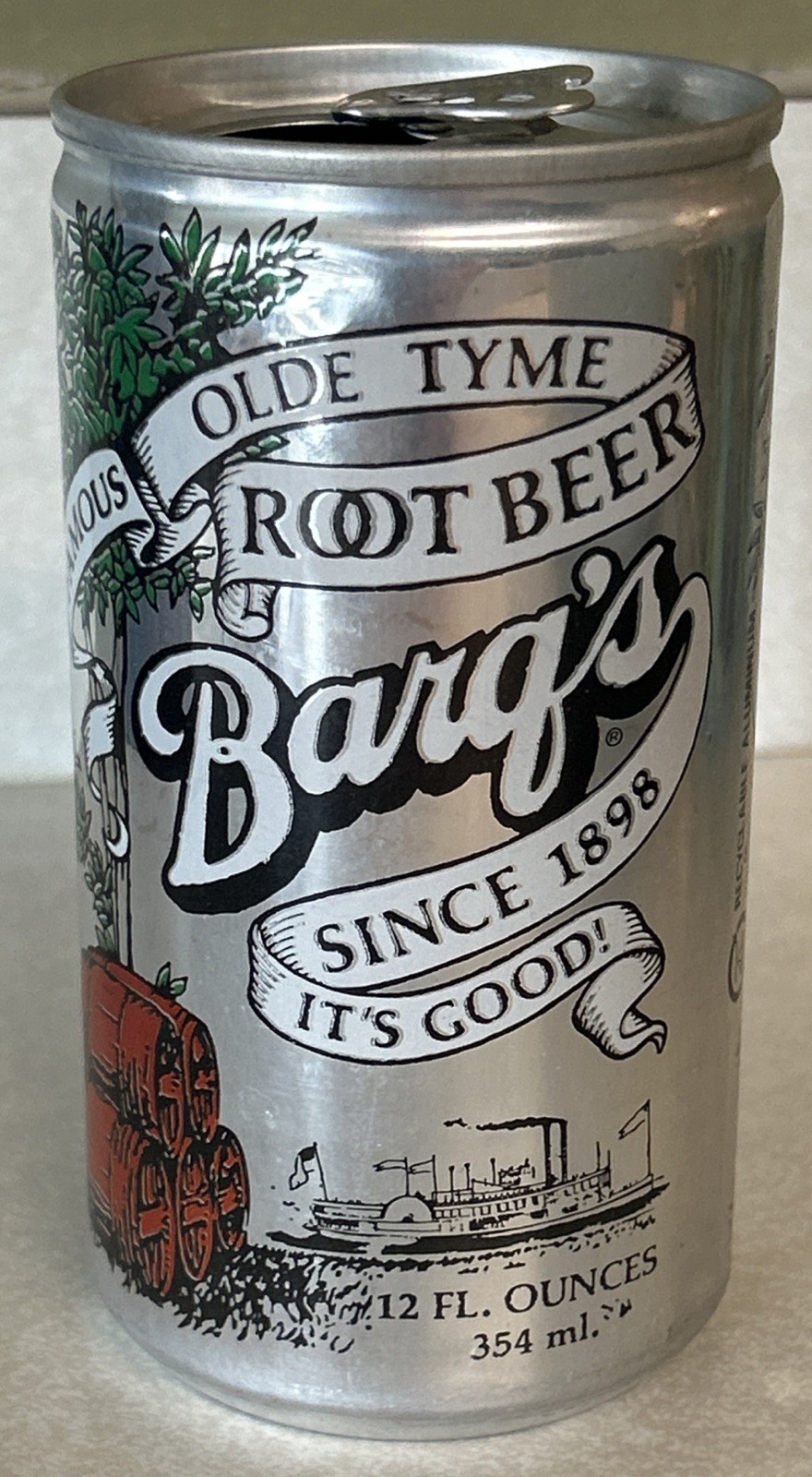 Vintage BARQ’S Root Beer Empty 12oz. Aluminum Pull Tab Can