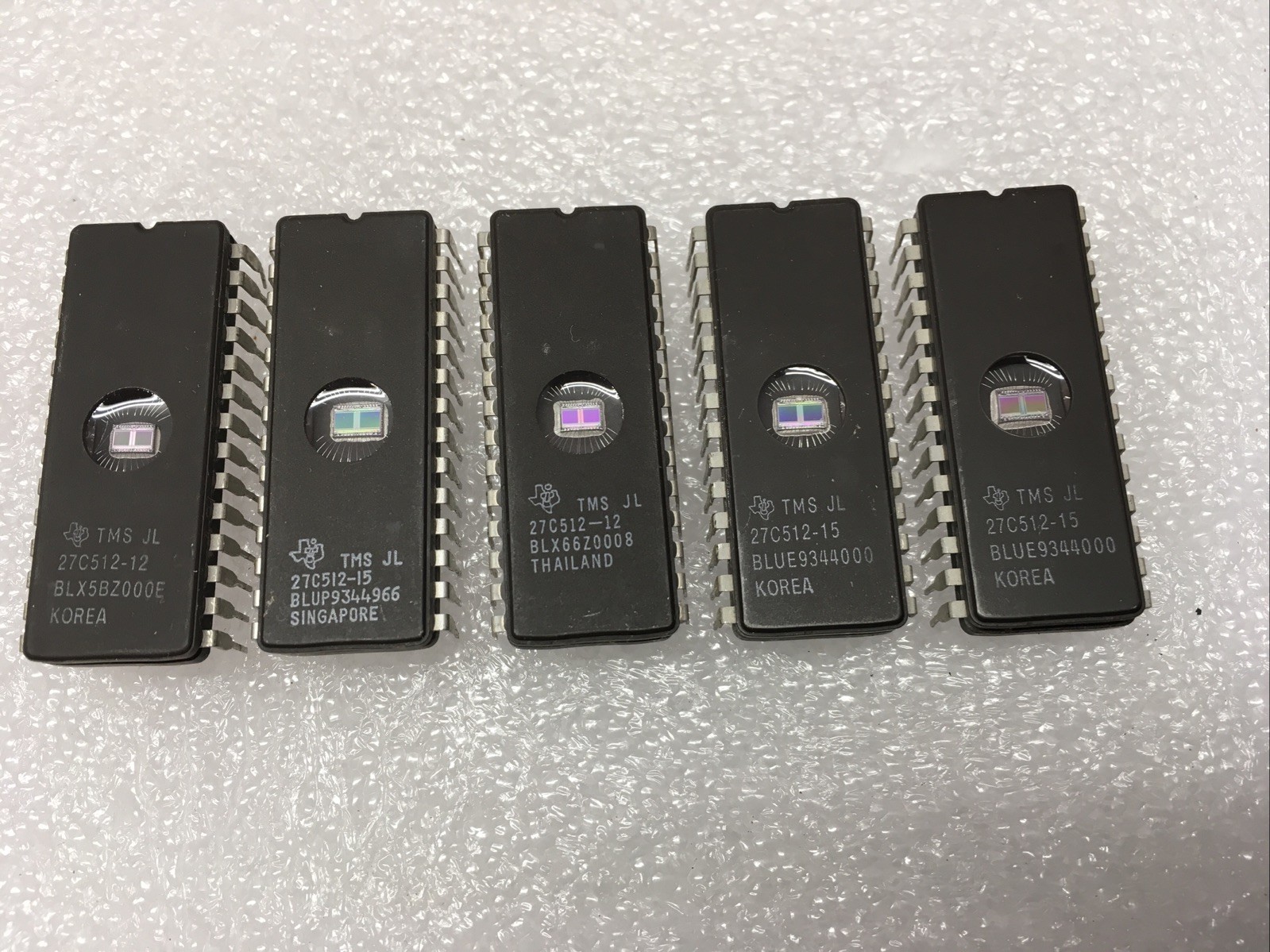 TMS27C512-15JL 512 Kbit 64kbx8 UV EPROM TEXAS INSTRUMENTS (Qty of 5) EPROMS NEW