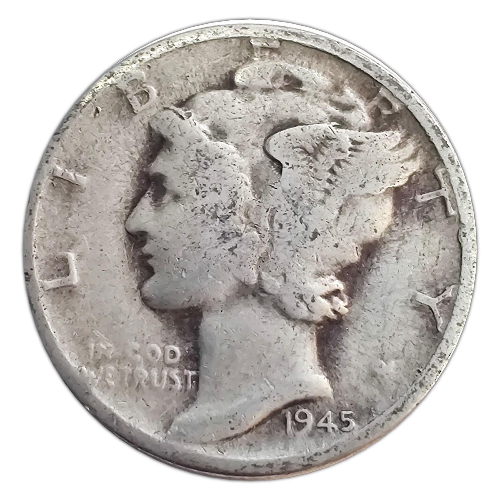 1945-D Mercury Dime G Good 90% Silver