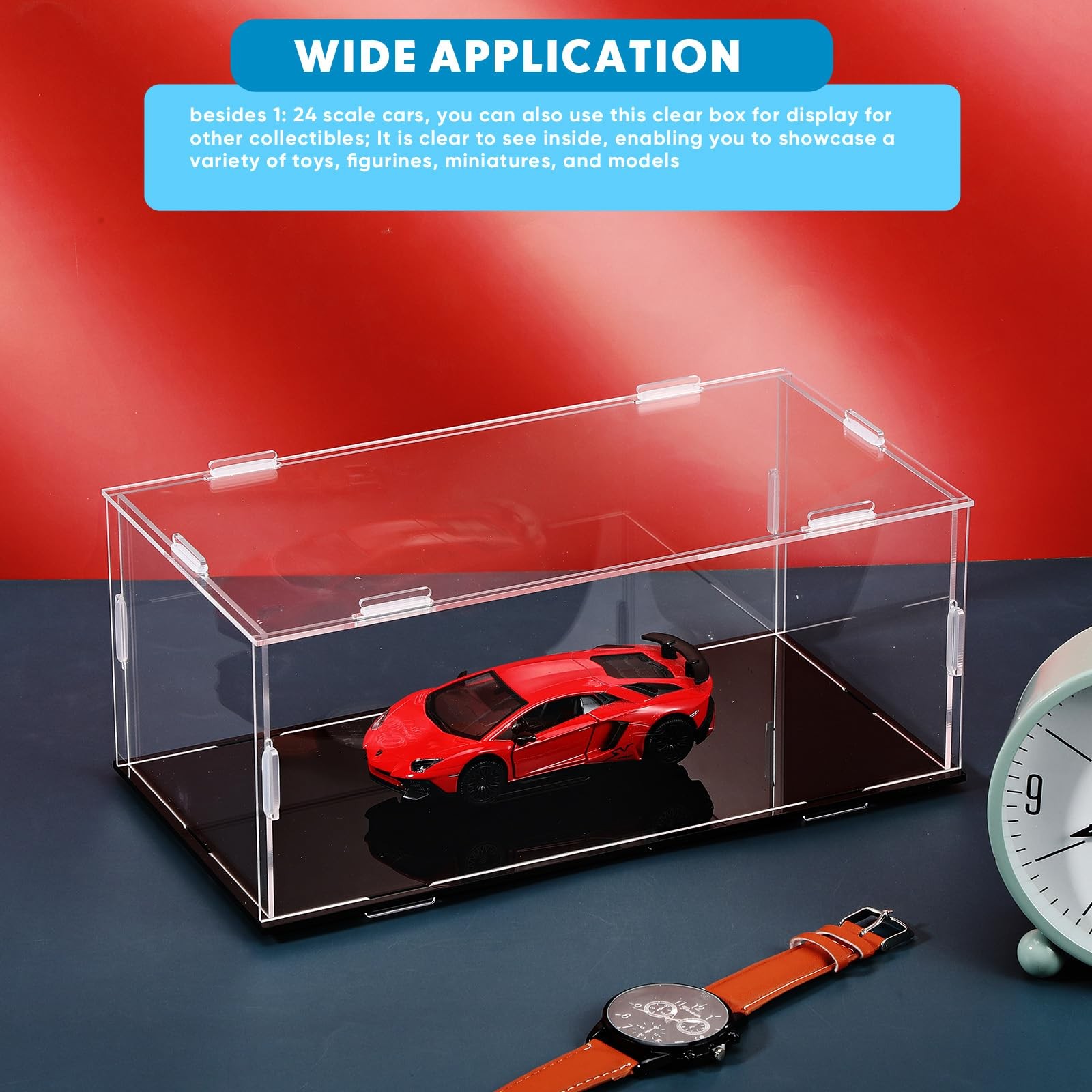 2 Pcs Acrylic Model Car Display Case 1: 24 Scale Clear diecast Display Boxes ...