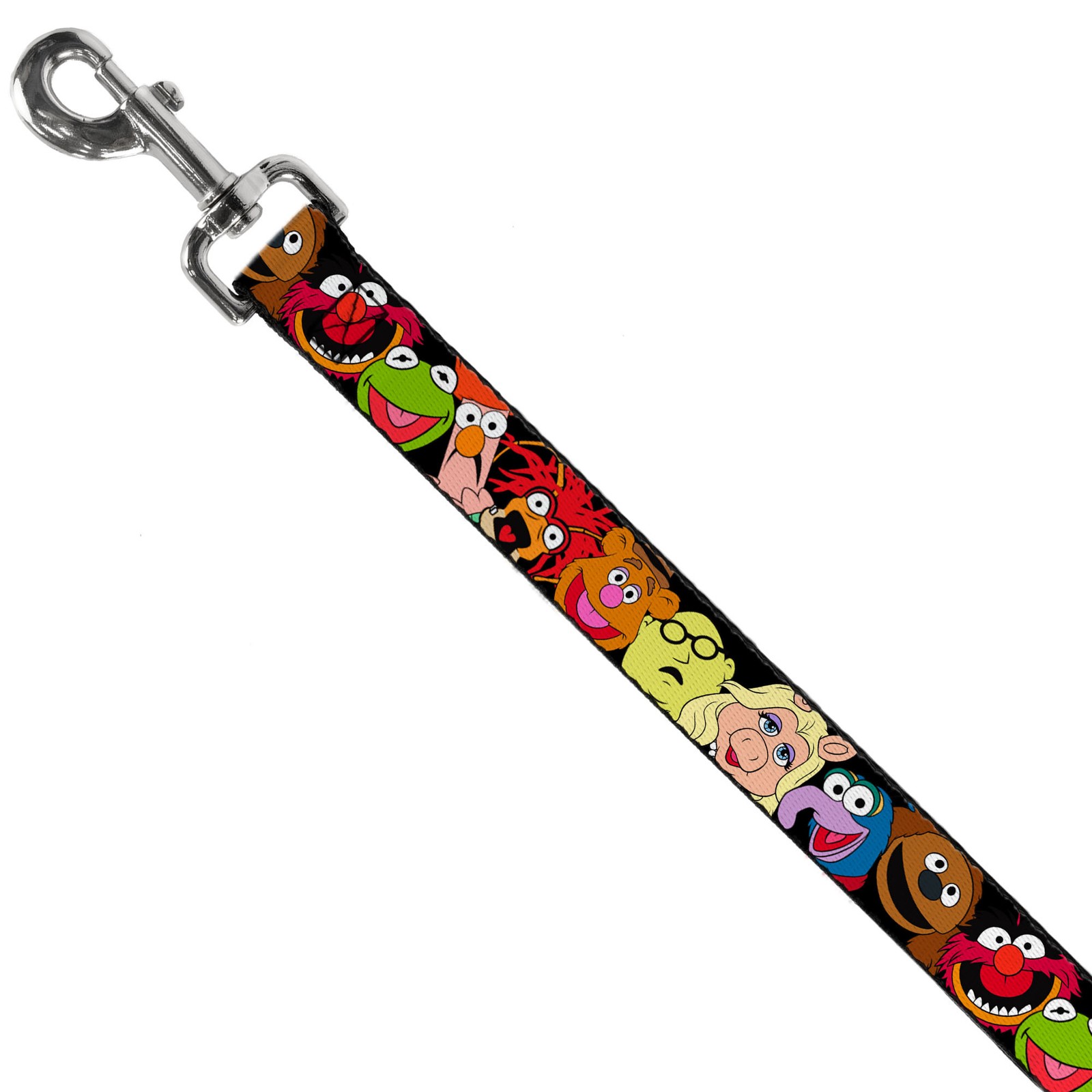 Dog Leash Muppets Faces Black/Multi Color