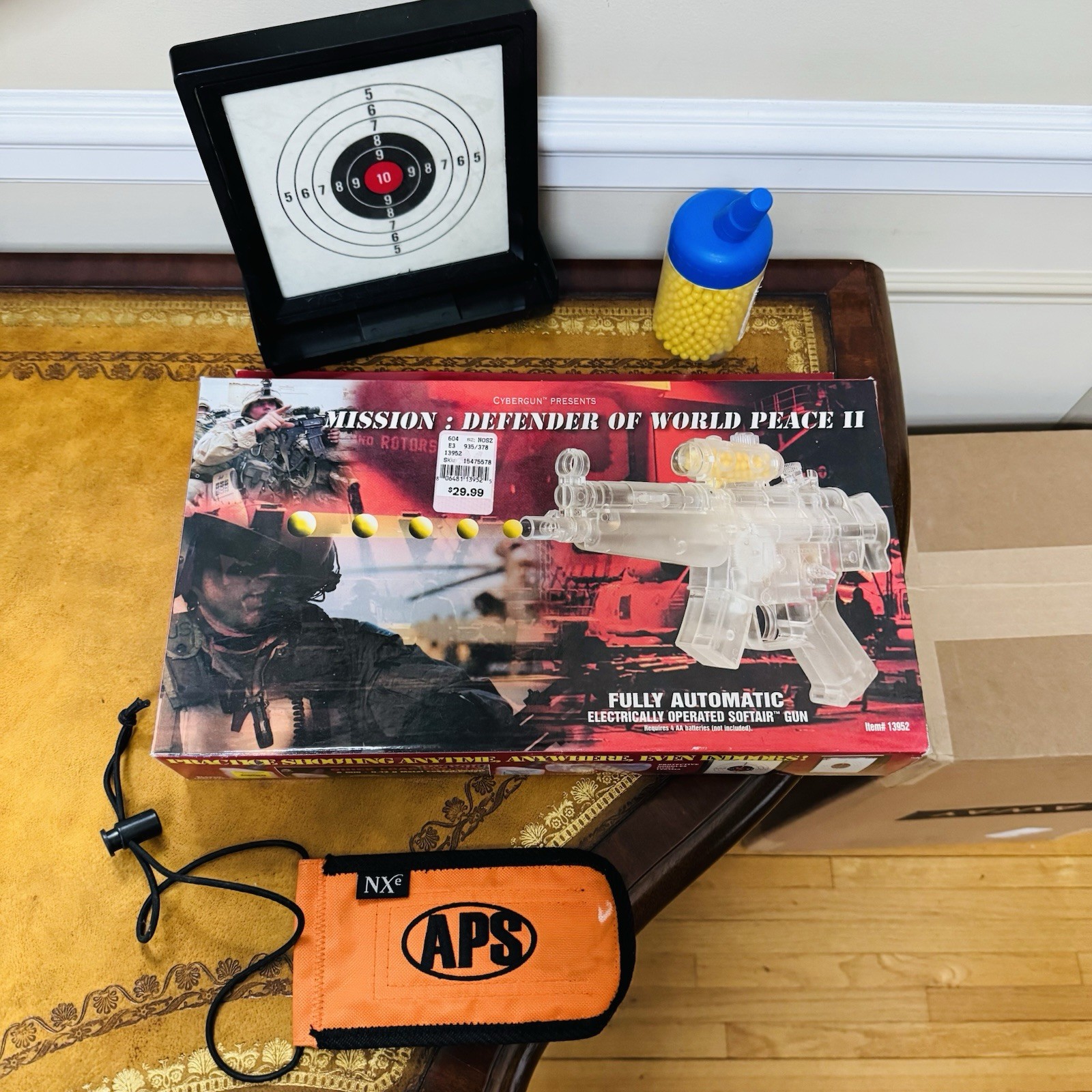 Cybergun Airsoft Rifle with Target, Beads, Protective Case
