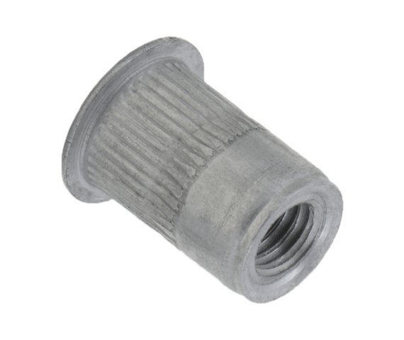 AVK Threaded Insert Knurled AL M6-1 x 4.2 Aluminum Open End (35 Pieces)