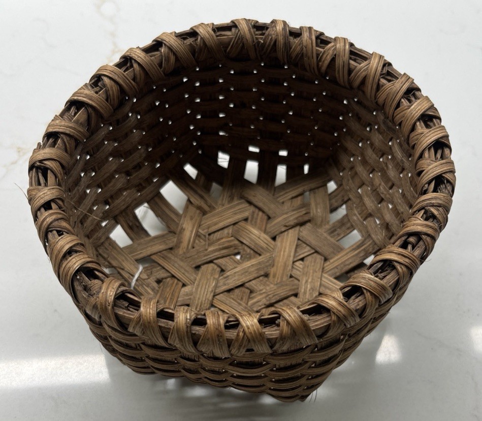 Country Weaver Handwoven Primitive Basket  Rustic Farmhouse Decor