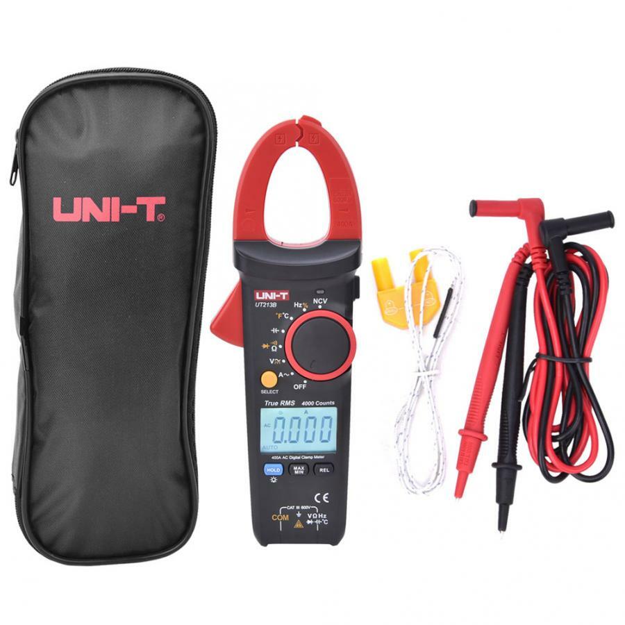 UNI-T UT213B Digital Clamp meter True RMS current 400A AC DC Cap Temp Tester
