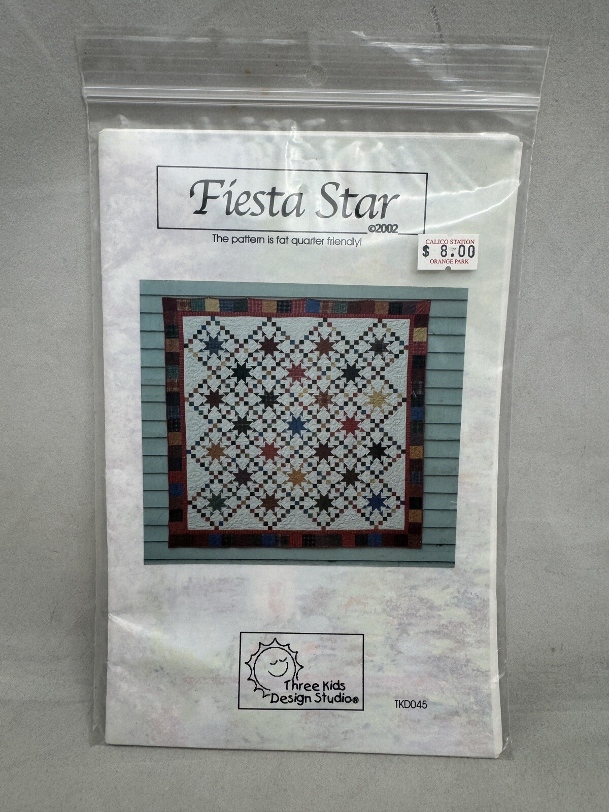 Fiesta Star Quilt Pattern Three Kids Design Studio TKD045 85.5"×85.5" 2002