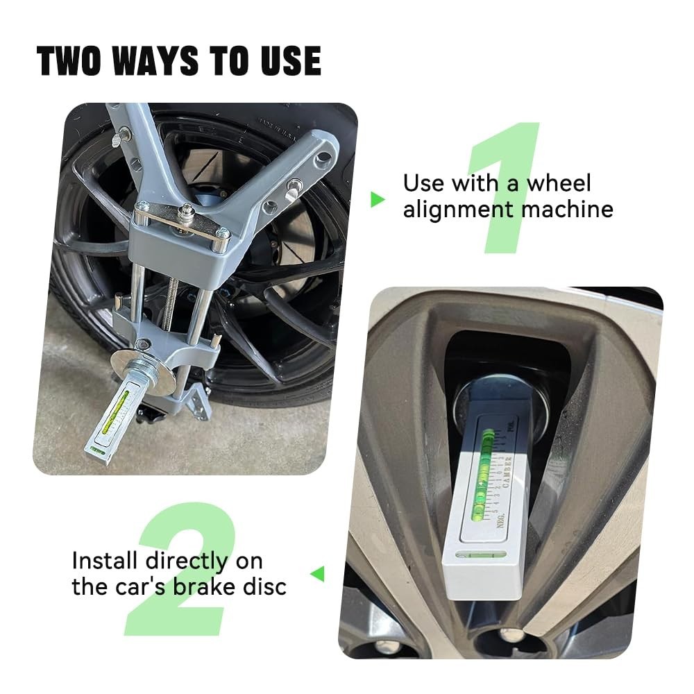 Universal Adjustable Magnetic Camber Caster Gauge Tool for Wheel Alignment - 2-P