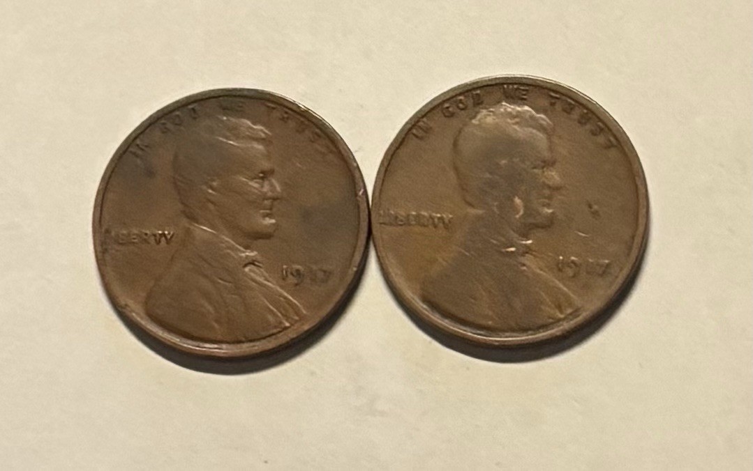 US Coins 1917-P  Lincoln Cent (2 Coins) Circulated