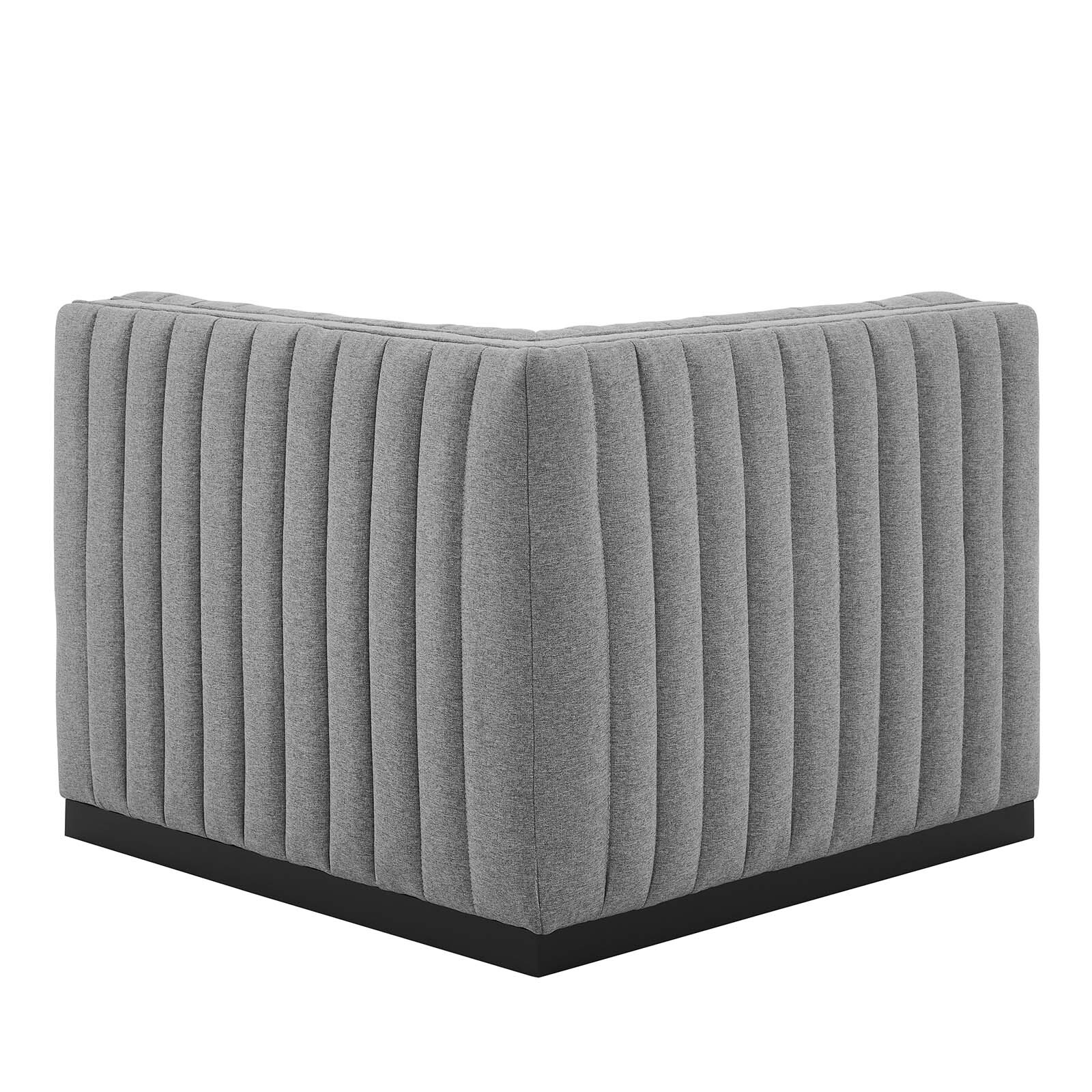 Modway Channel Tufted Upholstered Fabric Left Corner Chair